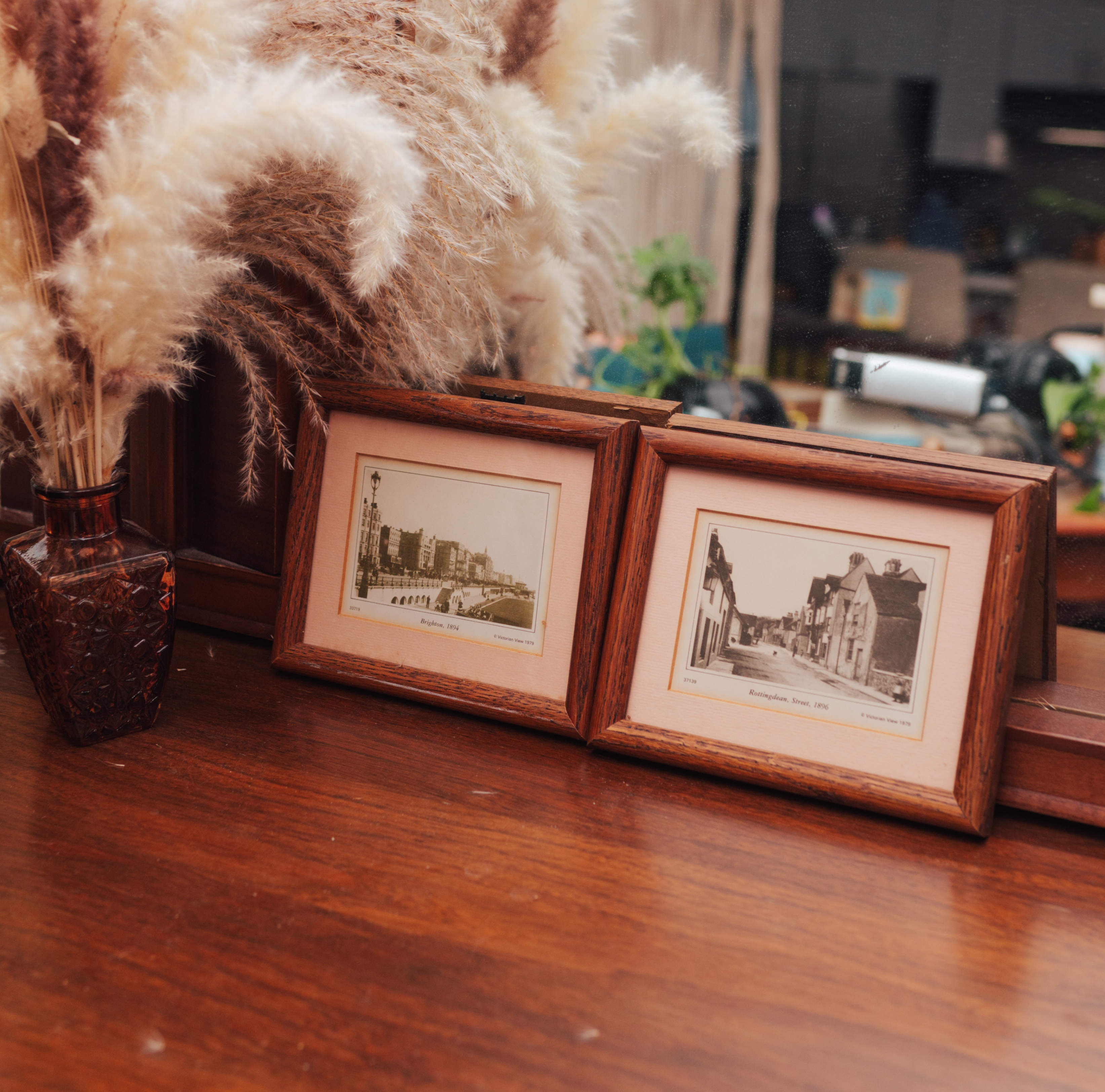 English Street Scenes, 1894 & 1896 — Framed Pair