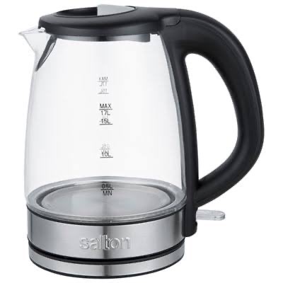 Salton 1.7L cordless electric glass kettle