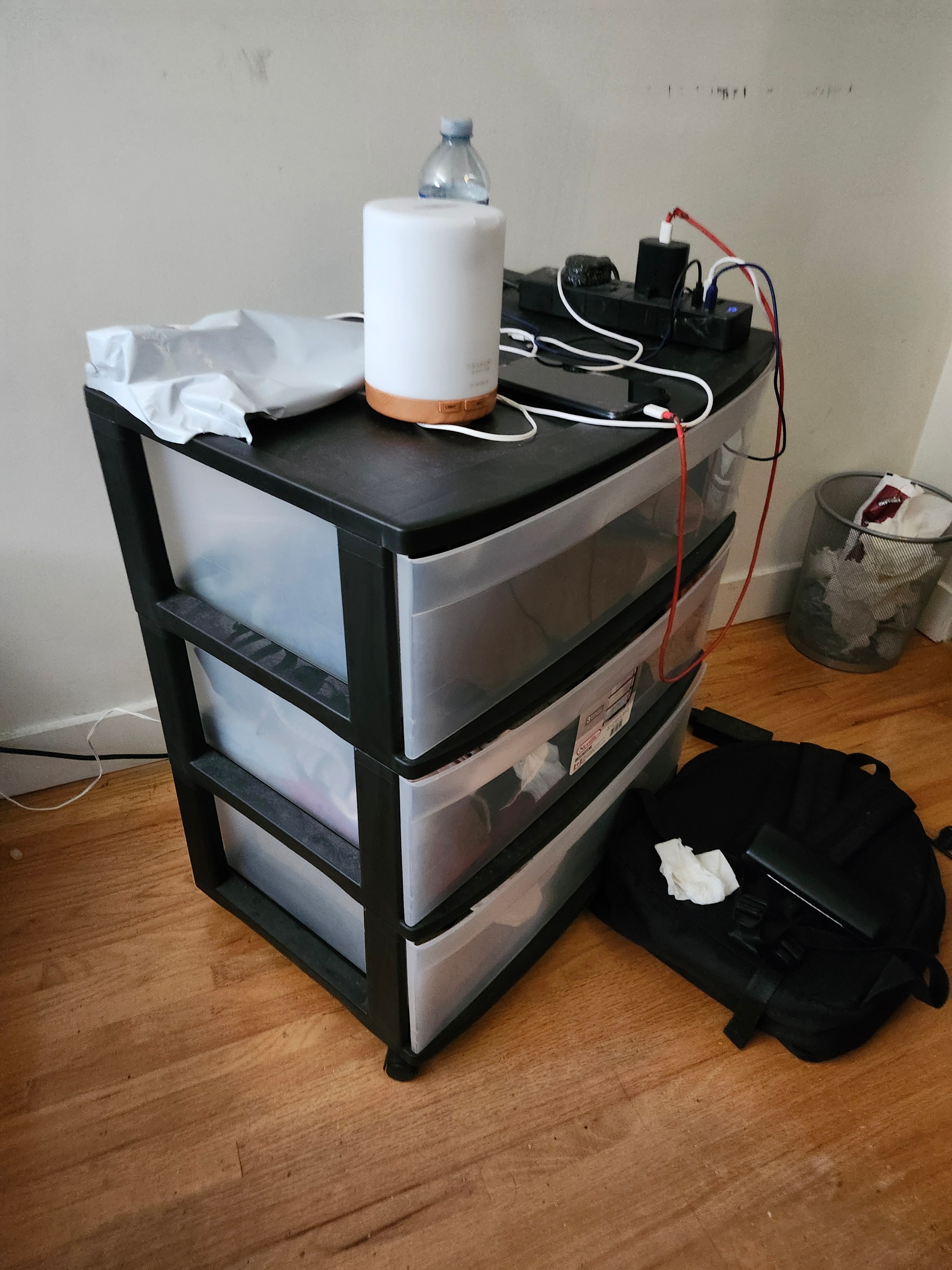Black 3-Drawer Storage Cart - photo 2