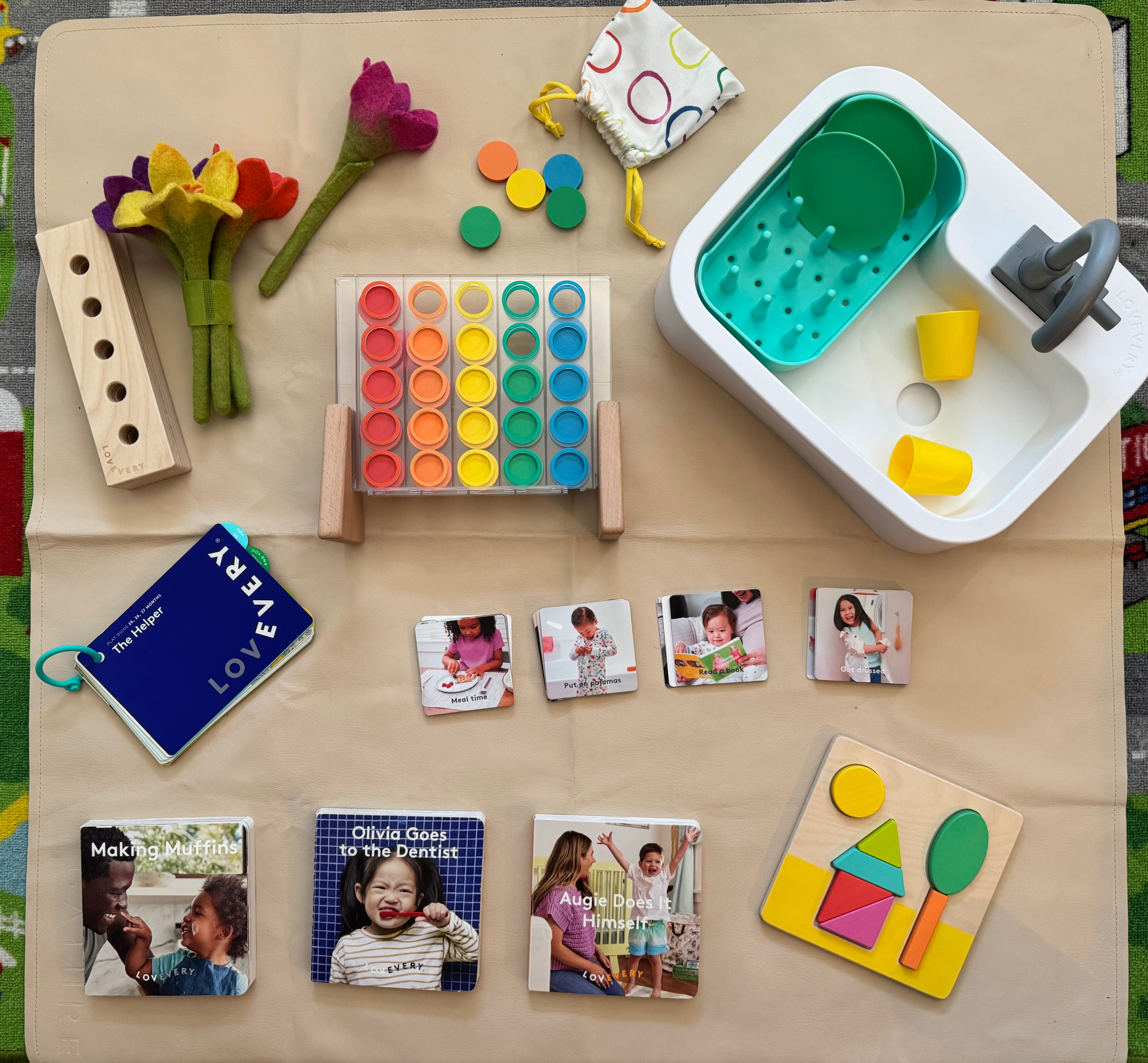 Lovevery The Helper Play Kit with Add On Book Bundle