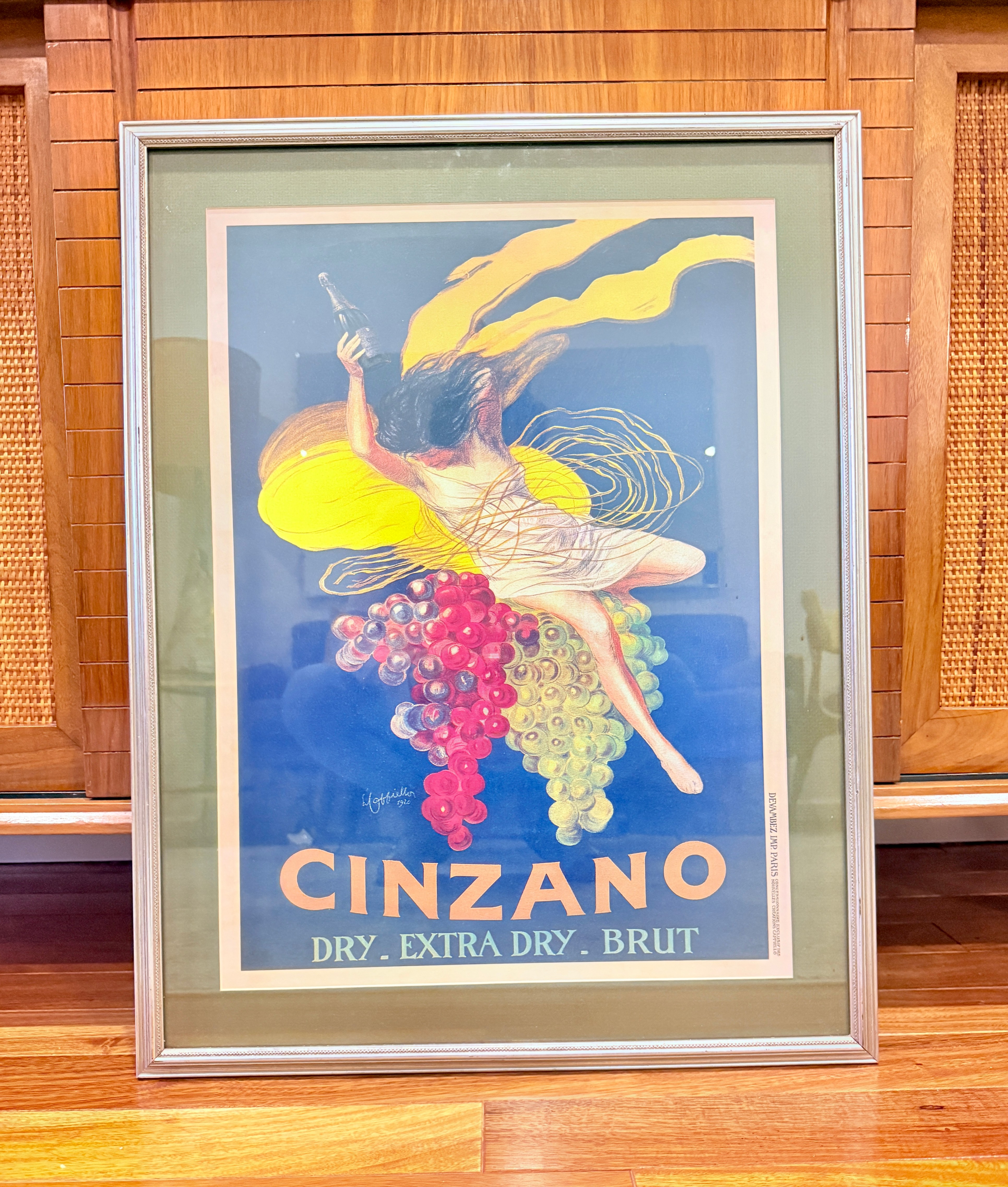 Vintage Cinzano Art Deco Poster – Professionally Framed