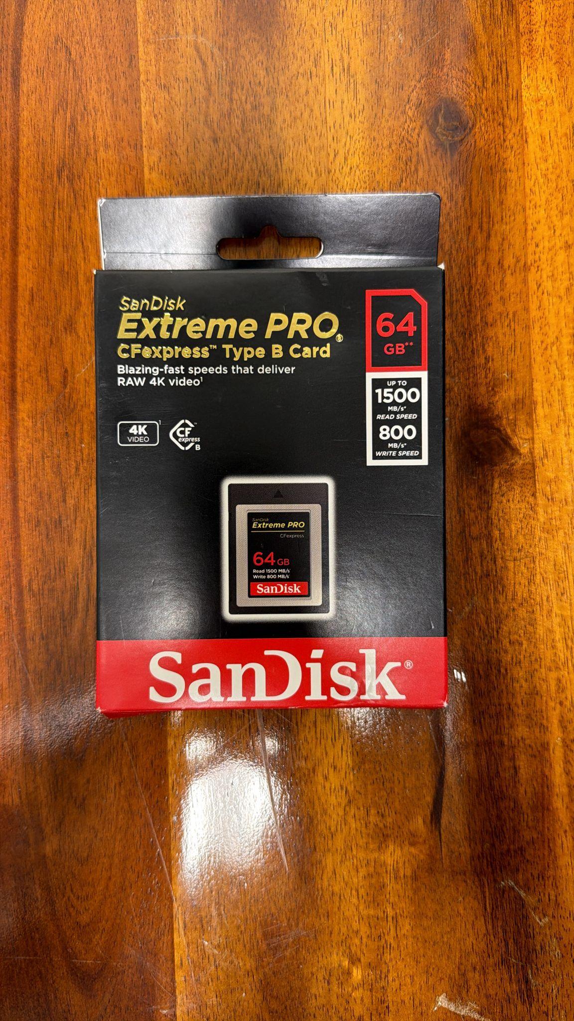 SanDisk 64GB Extreme PRO CFexpress Card Type B