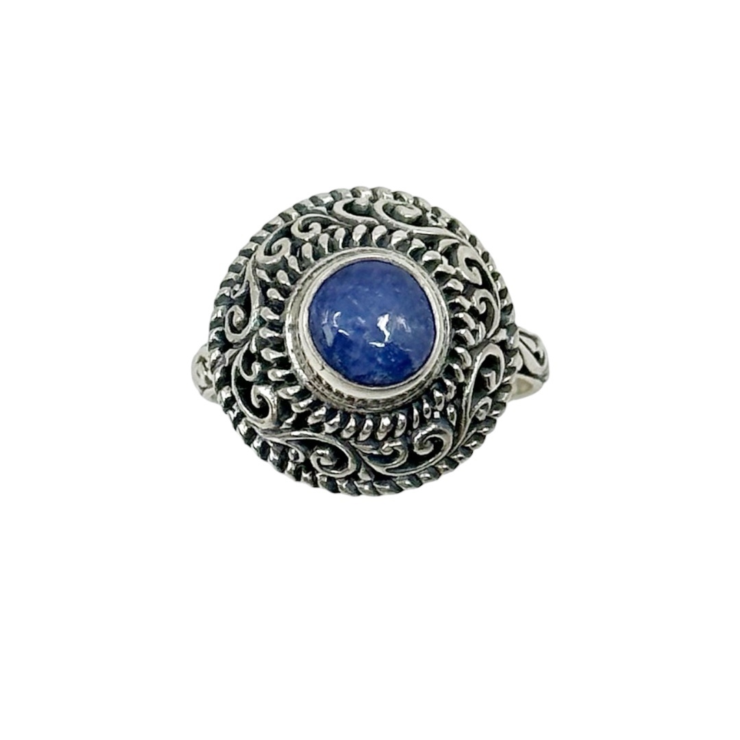 Sterling silver carved iolite ring - GM338 - photo 2