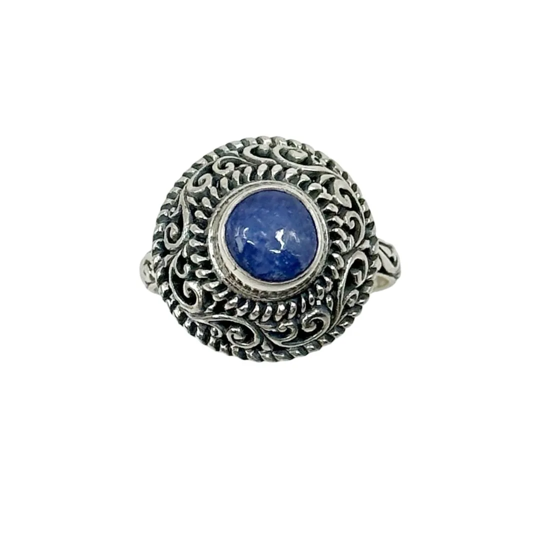 Sterling silver carved iolite ring - GM338 - photo 2