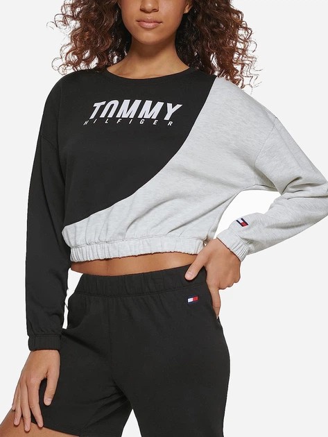 Tommy Hilfiger Women's Elastic Hem Crew Neck Sweatshirt