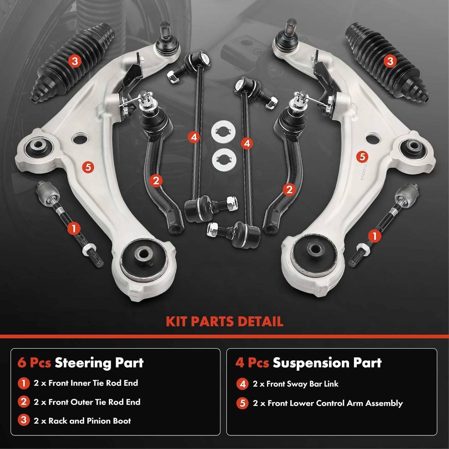Set of 10, Front Lower Control Arm Nissan Altima 2007-2013 - photo 2
