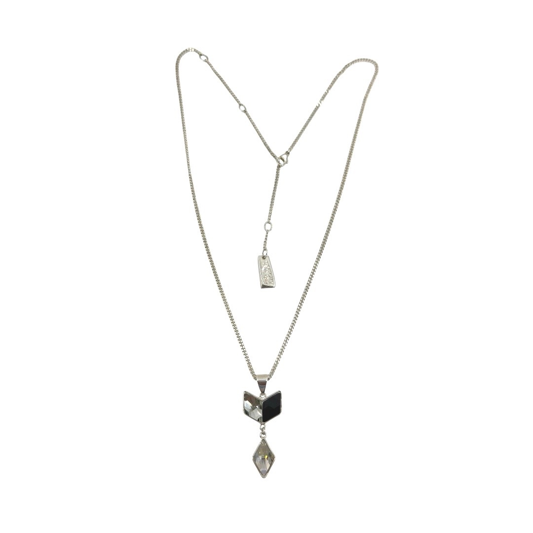 swarovski elements crystal lized silver tone necklace - GM308 - photo 3