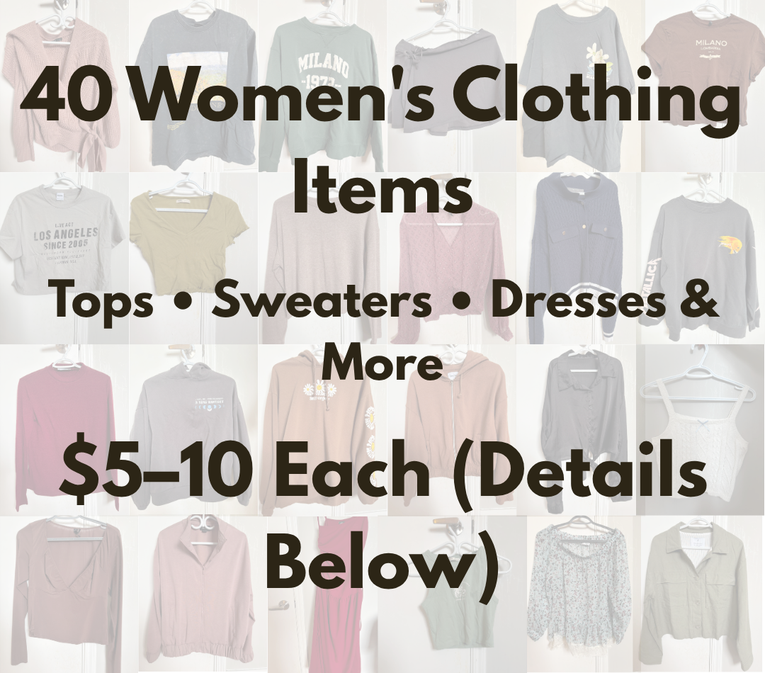 Everything Must Go! 42 Women's Clothing Items Ranges $5–10 Each
