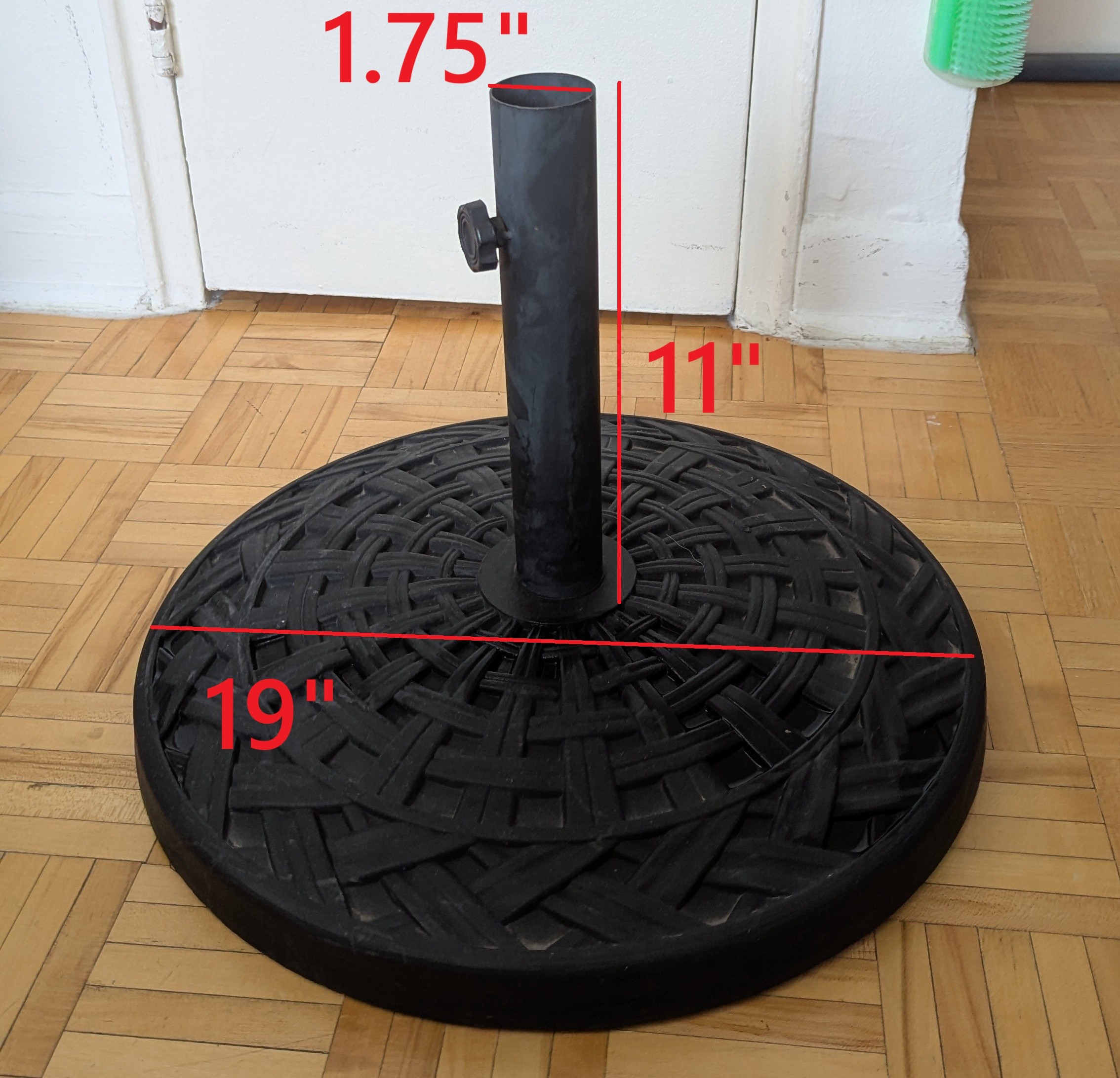 Round Resin Outdoor Umbrella Christmas Tree Base Stand Patio