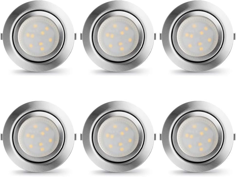 6 Pack LED Puck Lights with Power Supply and Dimmer