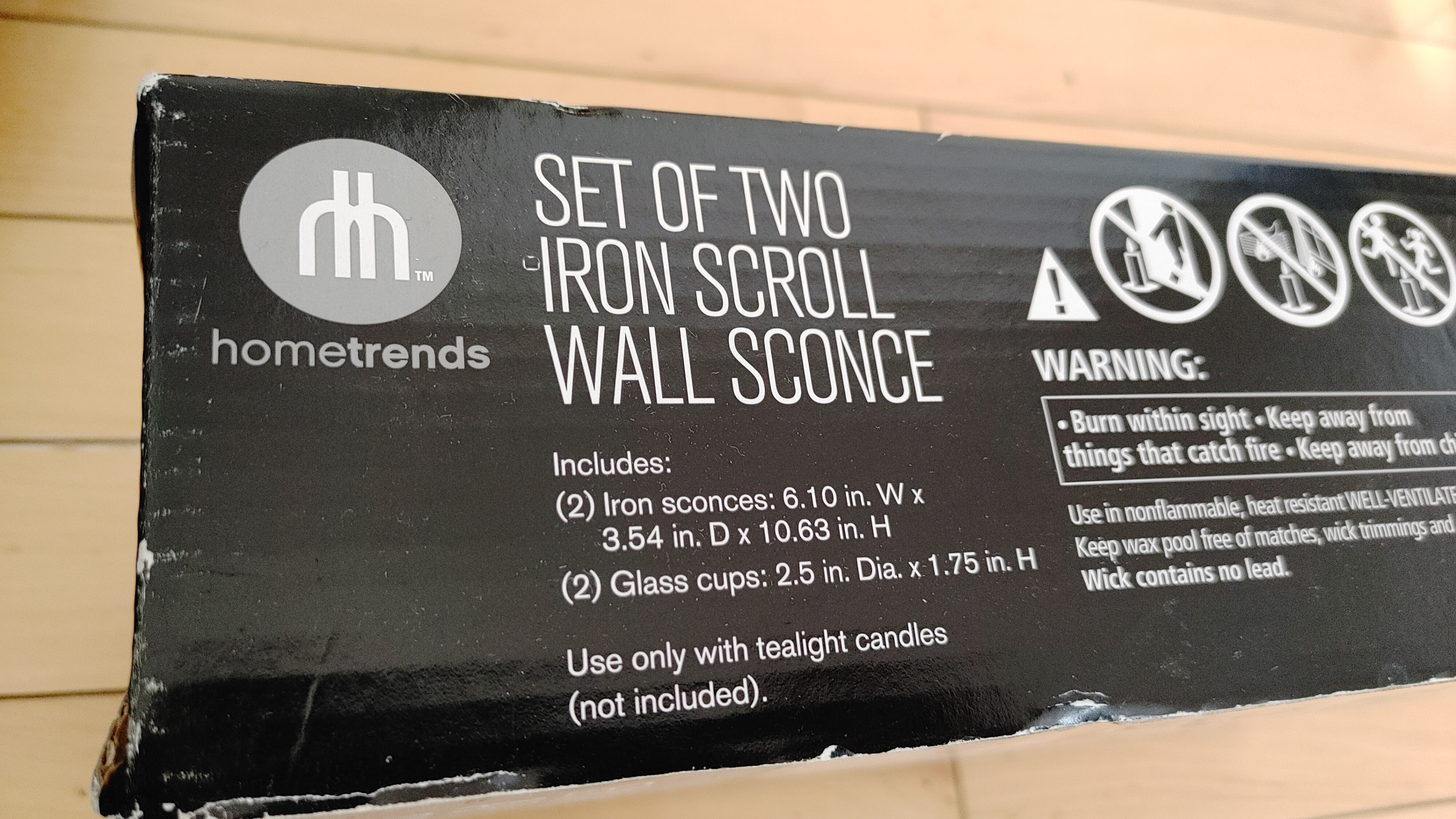 Hometrends Set of 2 Iron Scroll Wall Sconces - photo 2