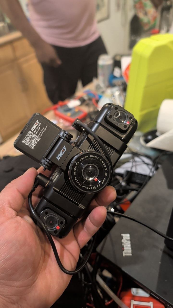 IIWEY 3 Channel Dash Cam FOV170 Triple Lens Camera