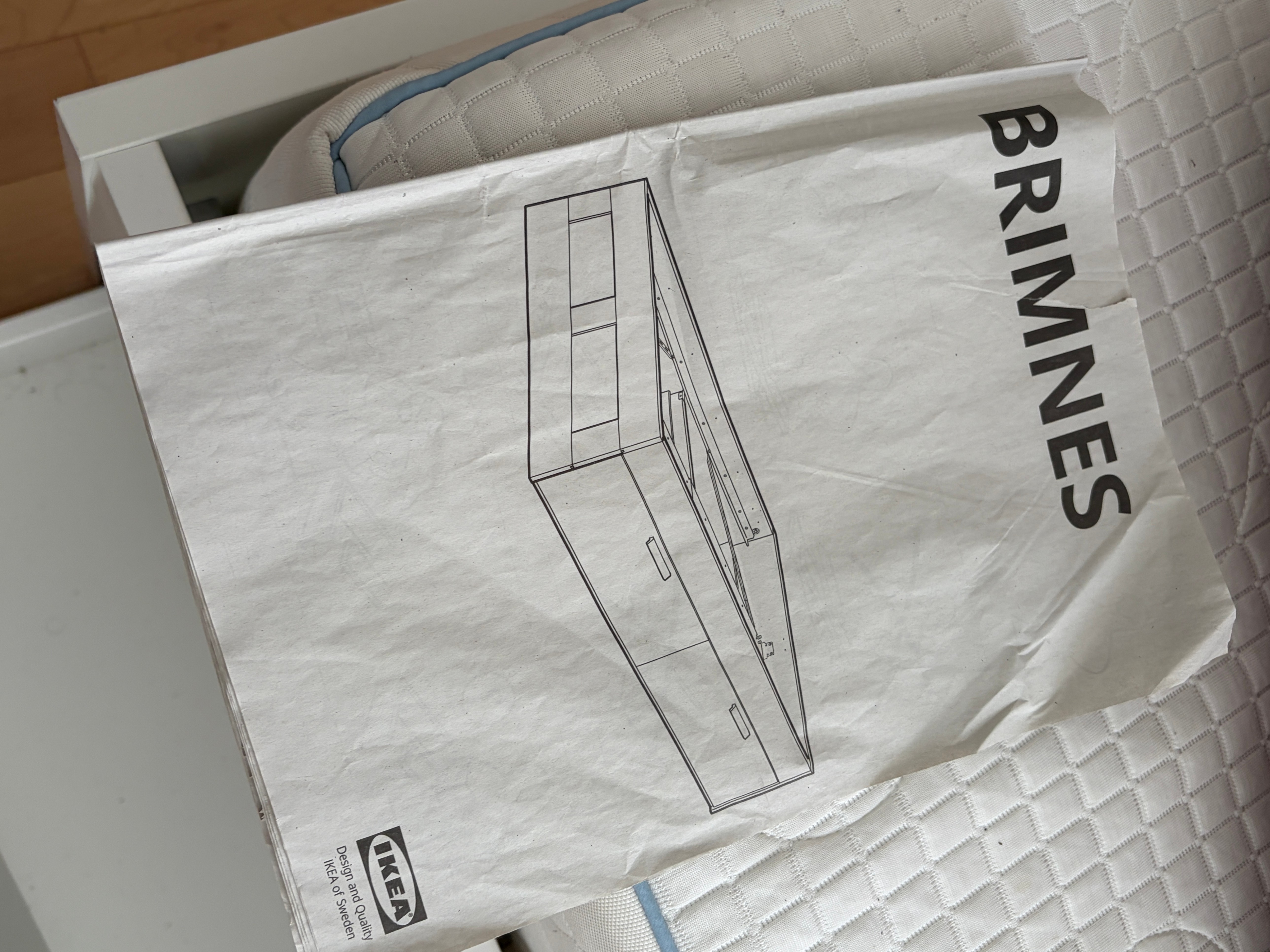 IKEA BRIMNES Bed Frame with Storage Drawers + mattress - photo 3