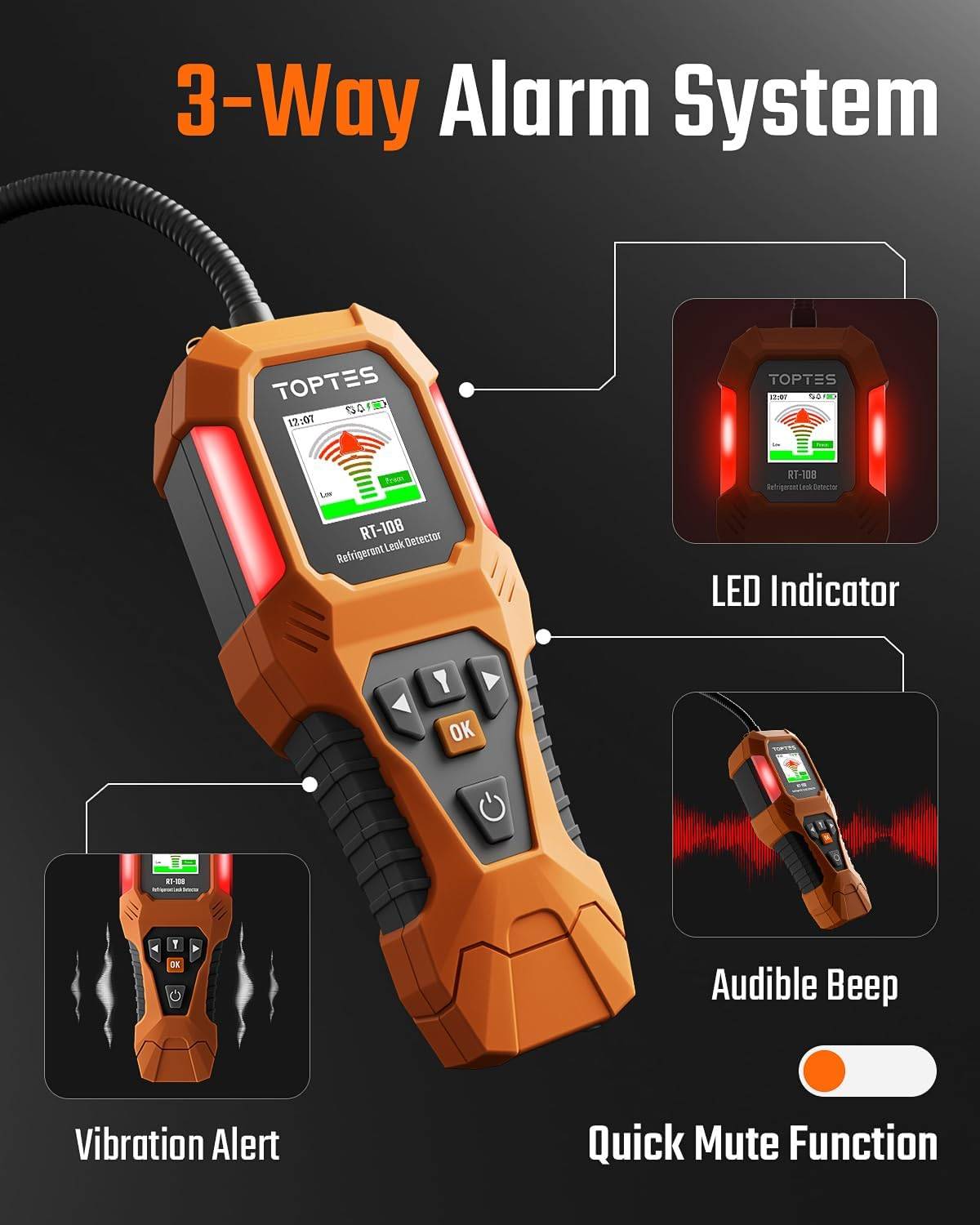 TOPTES RT-108 REFRIGERANT LEAK DETECTOR - photo 5