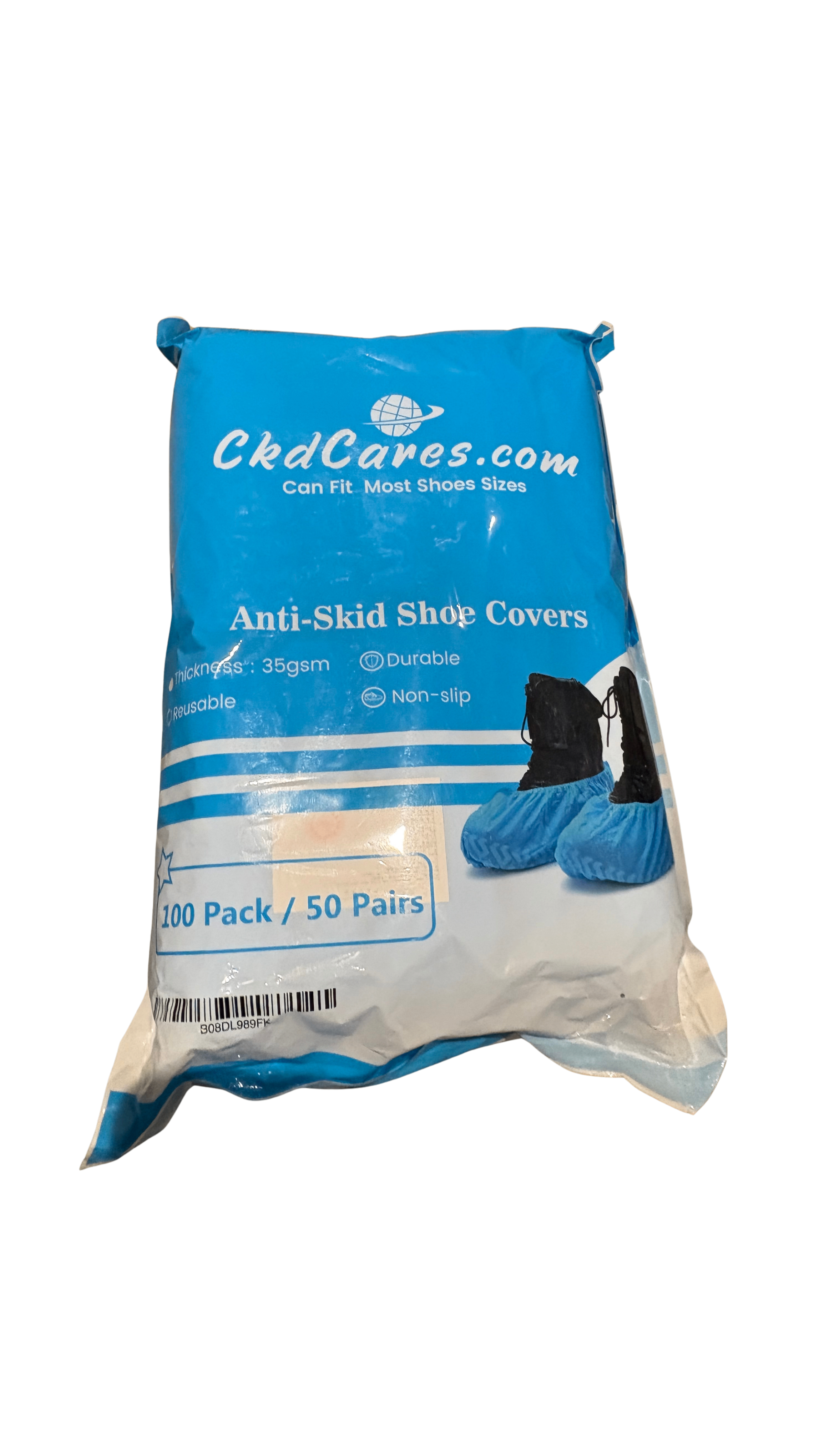 Disposable Anti-Skid Shoe Covers – 100 Pack (50 Pairs)
