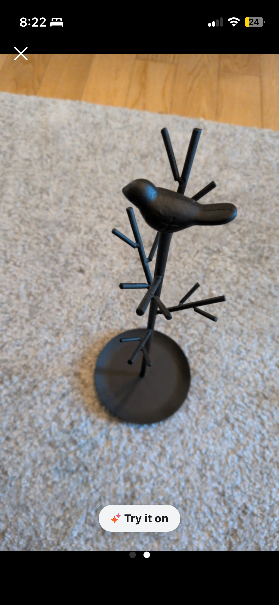 Black Metal Jewelry Tree & Accessory Stand - Like New - photo 3