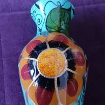 Mexican Hand-Painted Vase - photo 3