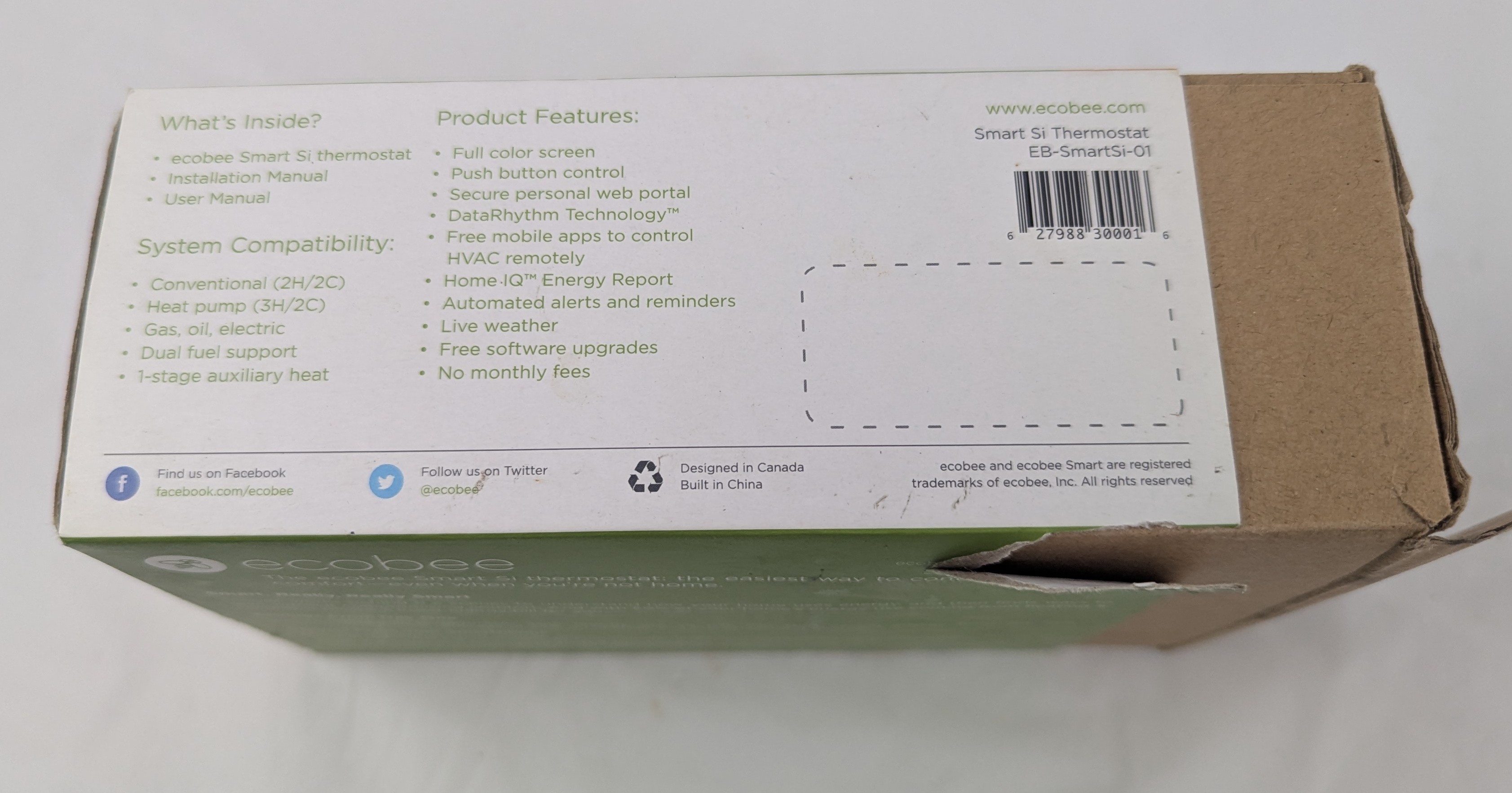 ecobee Smart Si Thermostat EB-SmartSi-01 Wi-Fi Enabled - photo 2