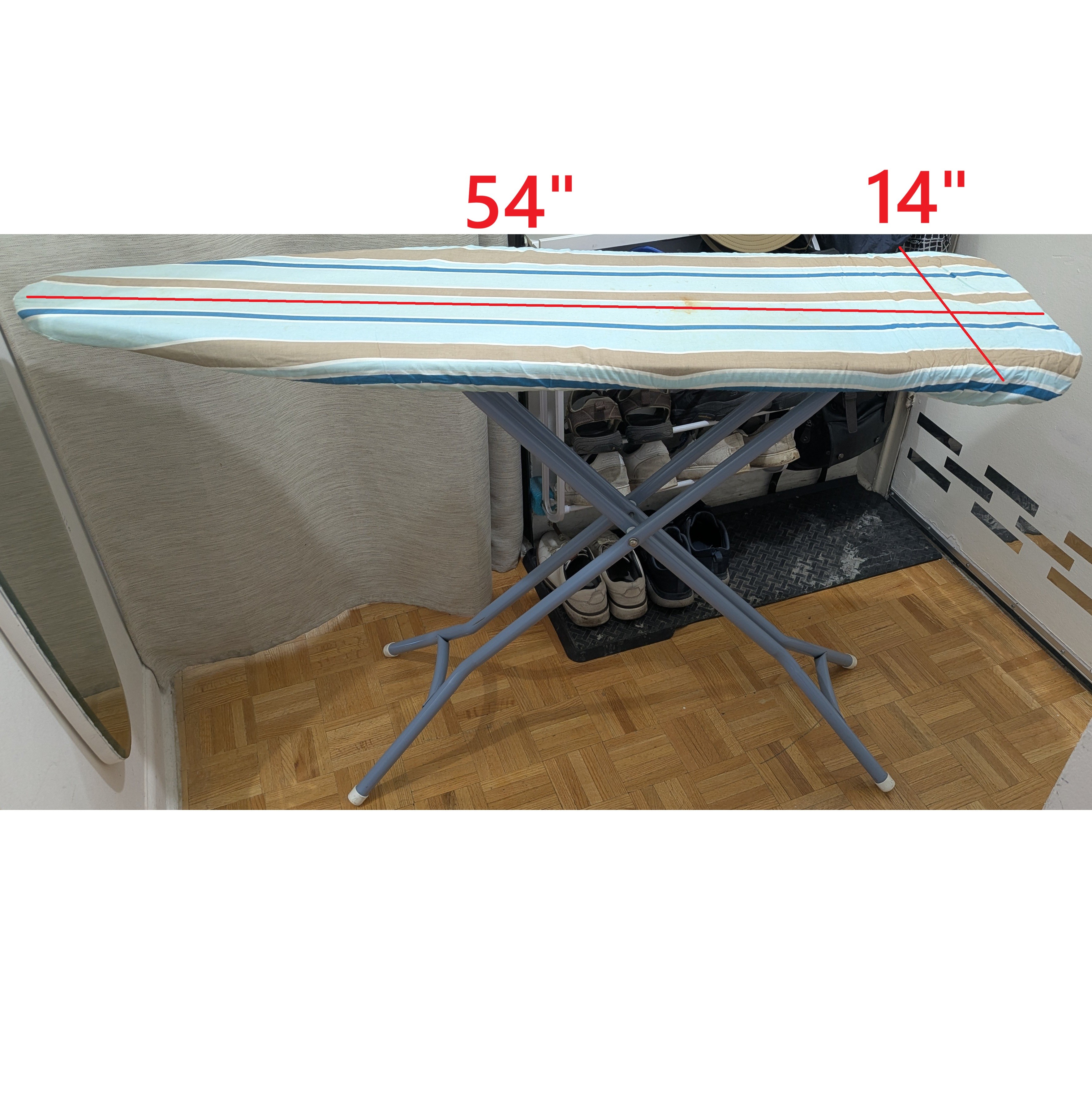 54x14" Ironing Board metal foldable comes with a cover