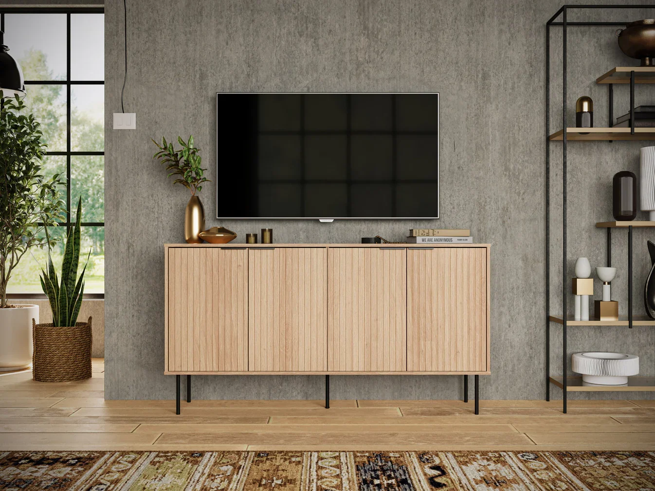 Buffet hutch, Light Wood Sideboard Cabinet  , Brand new - photo 3