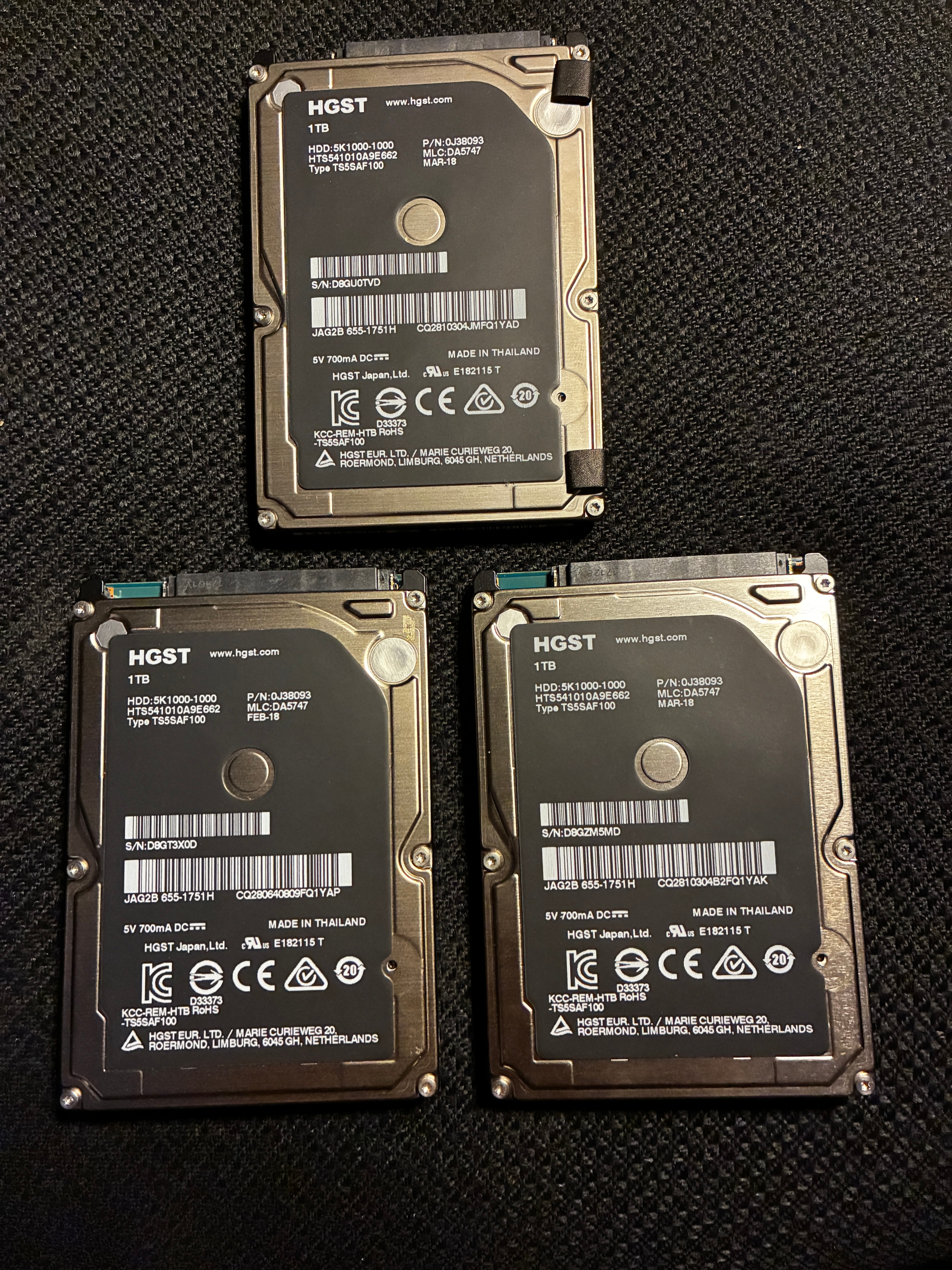 3 x 1TB 2.5" Hard Drives - photo 4