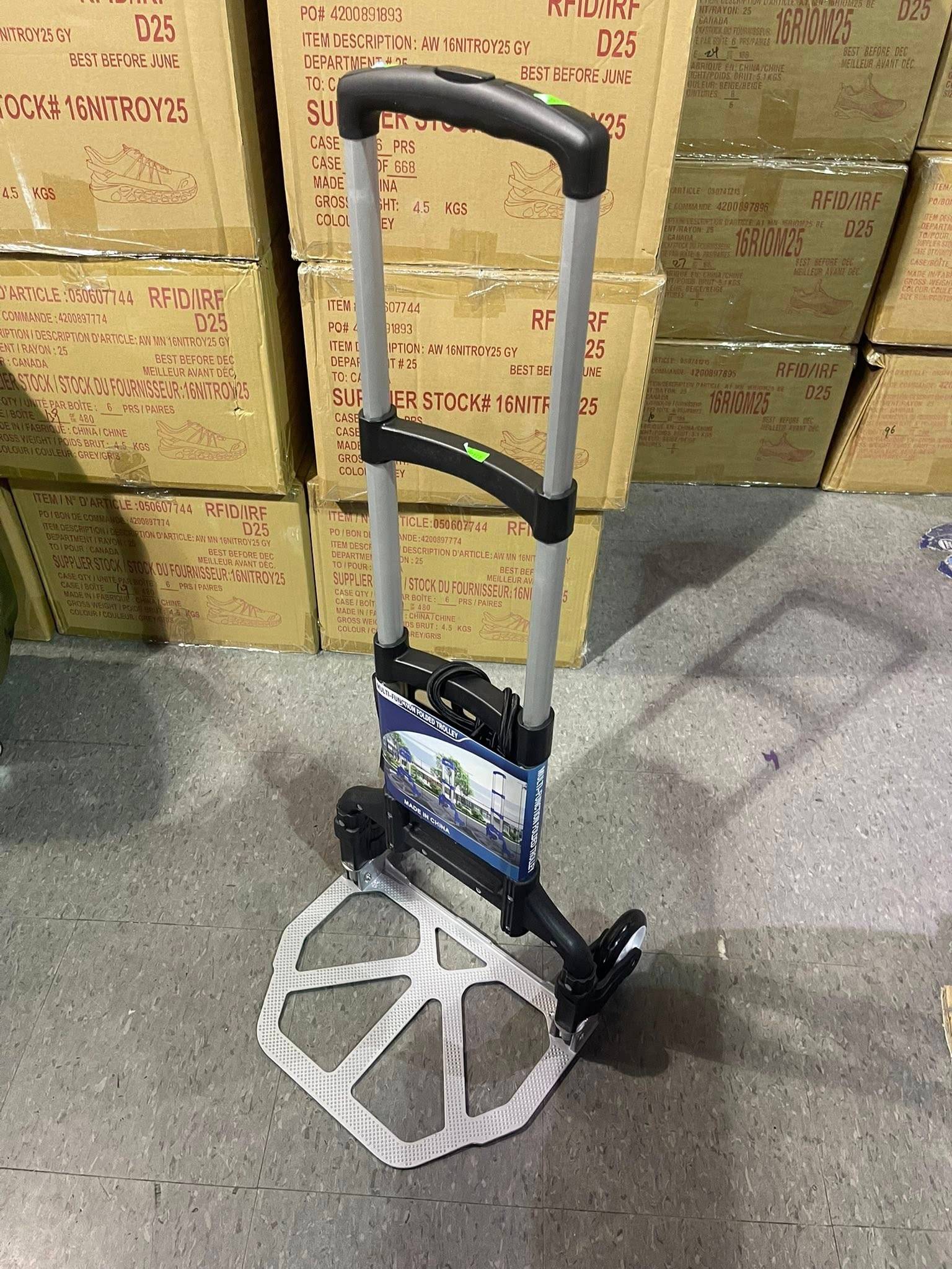 Folding Shopping Cart, Luggage 2 Wheels and Adjustable Folding - photo 4