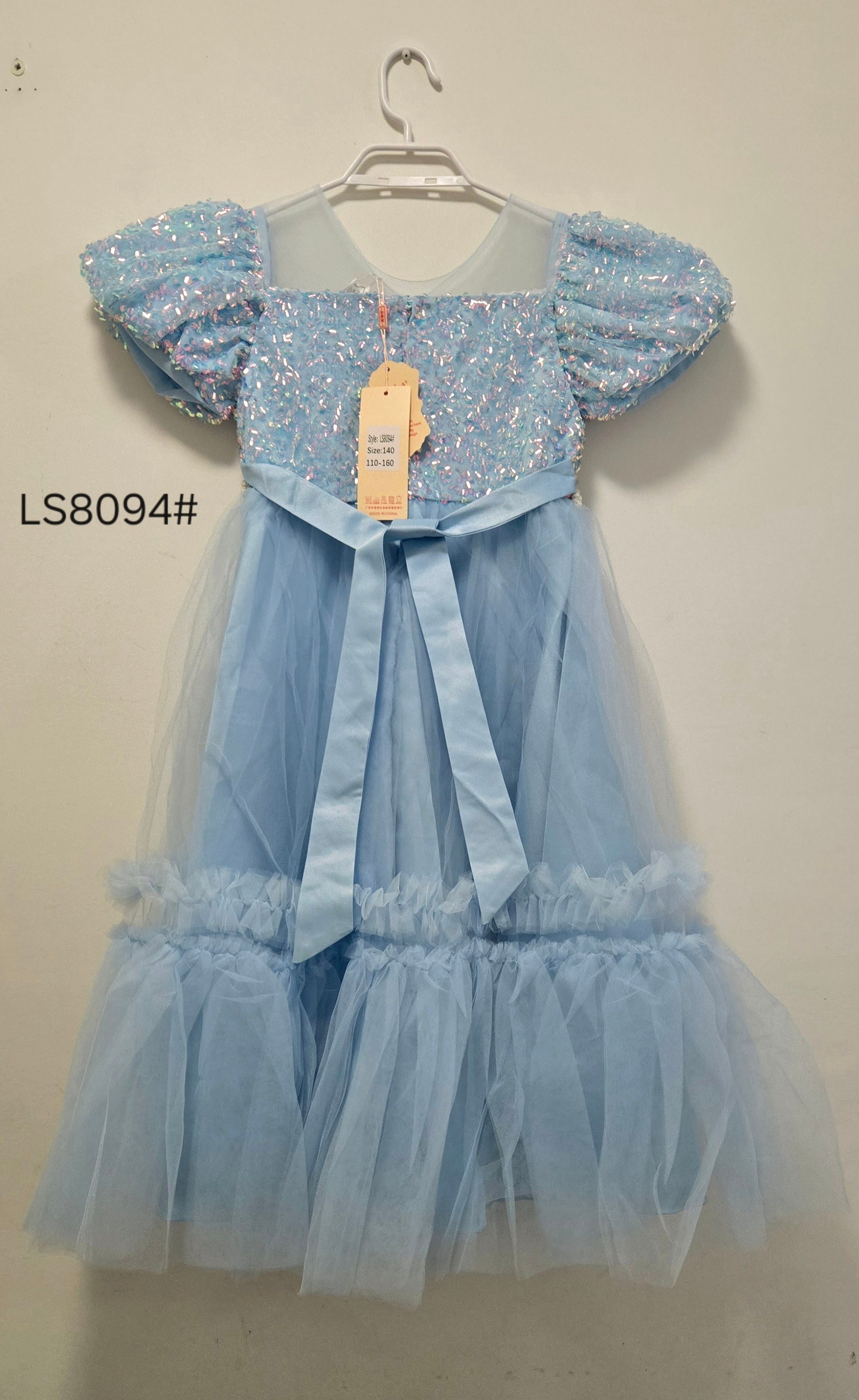 Girls Sparkly Sequin Tulle Dress :LS8094 - photo 2