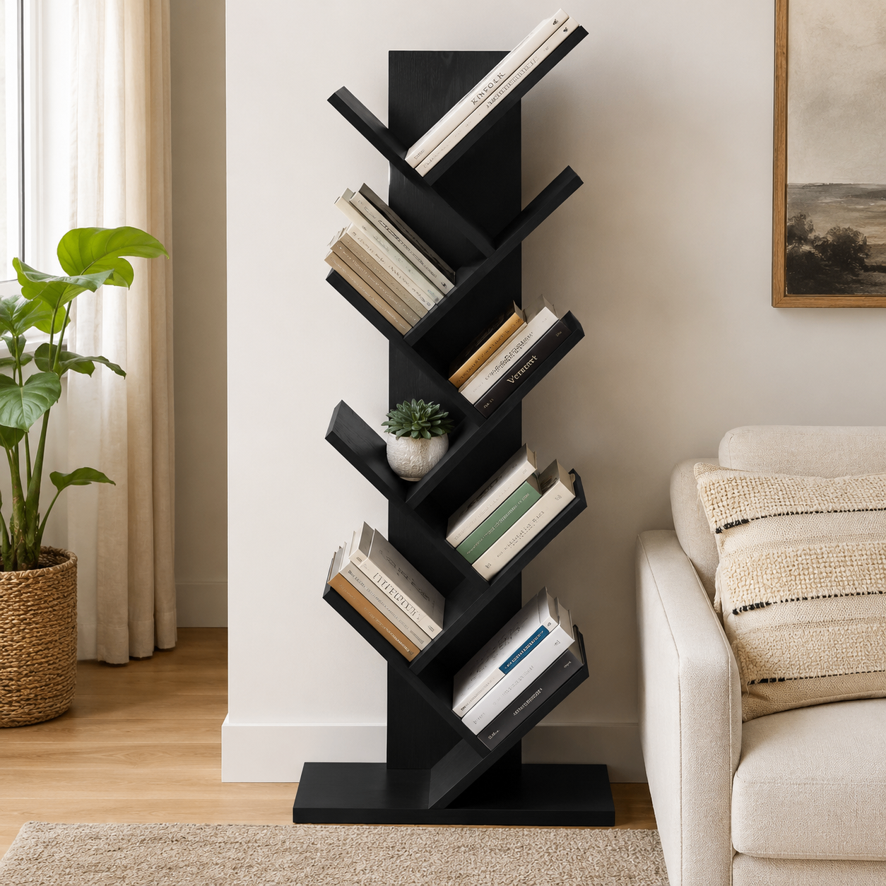 Modern Minimalist Freestanding Tree Bookshelf - photo 3
