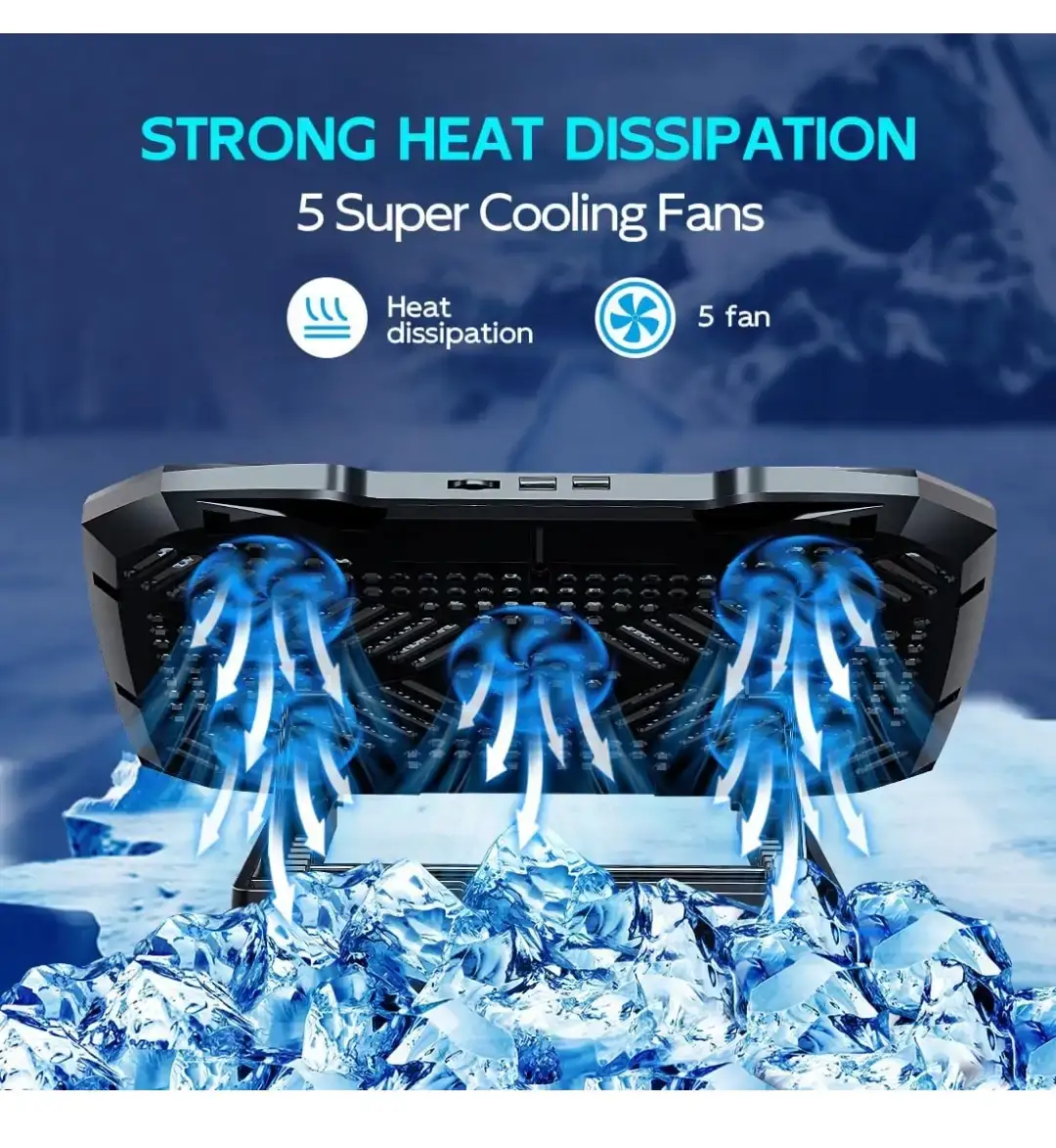 AIMIUZI Laptop Cooling Pad for 12-15.6 Inch Laptops - photo 5