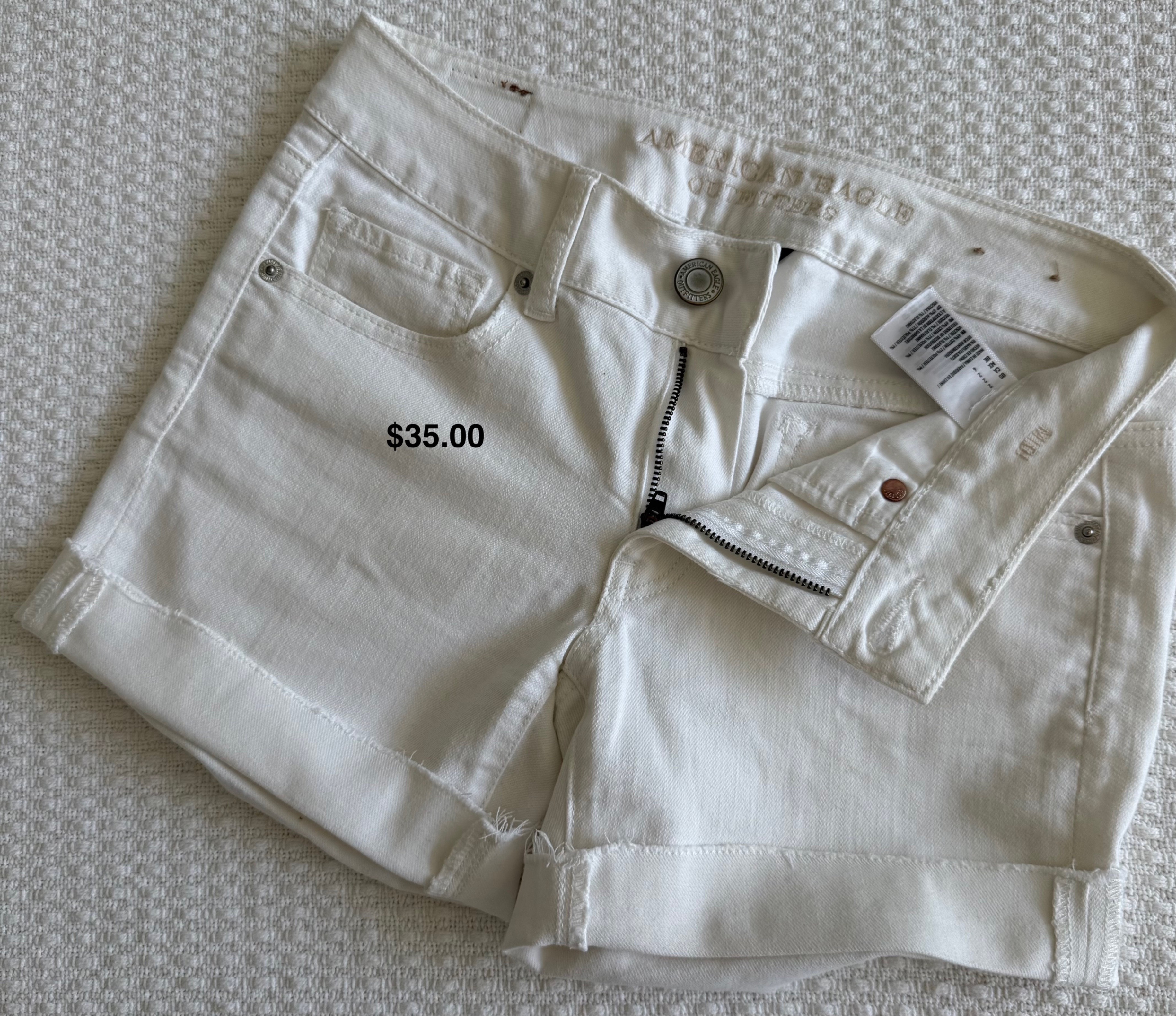 American Eagle Outfitters White Denim Shorts