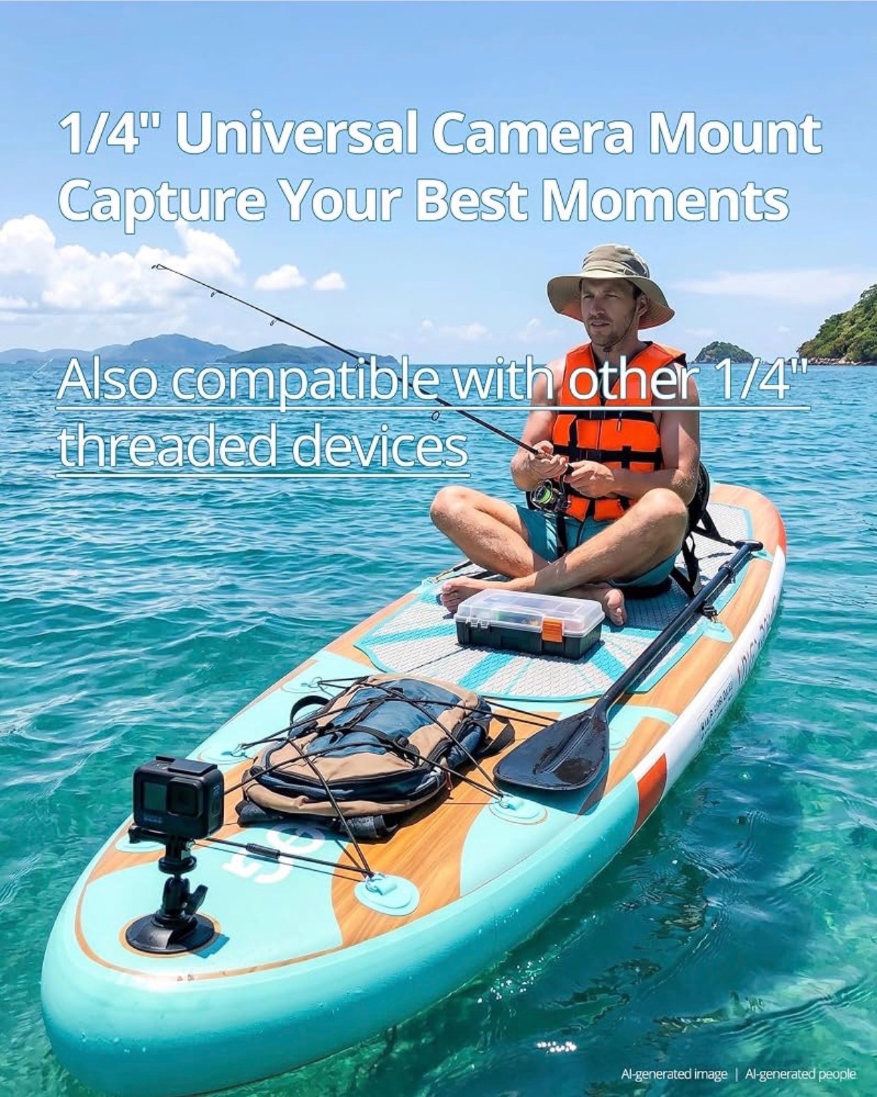 Inflatable Paddle Board w/ Seat 32"x10'6" Carry/Cooler bag pump - photo 4