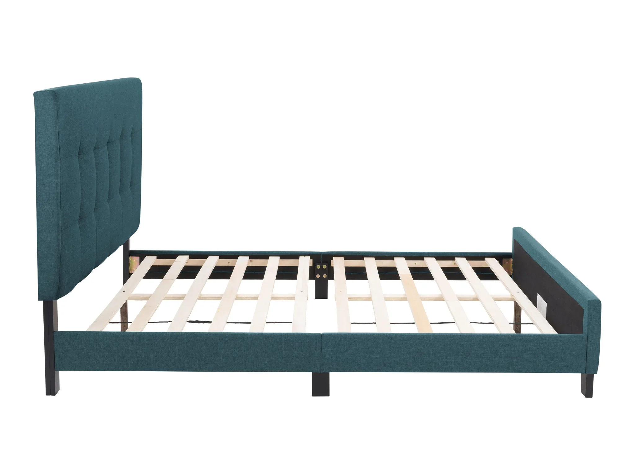 Ocean Blue Tufted Queen Upholstered bed, BNIB - photo 4