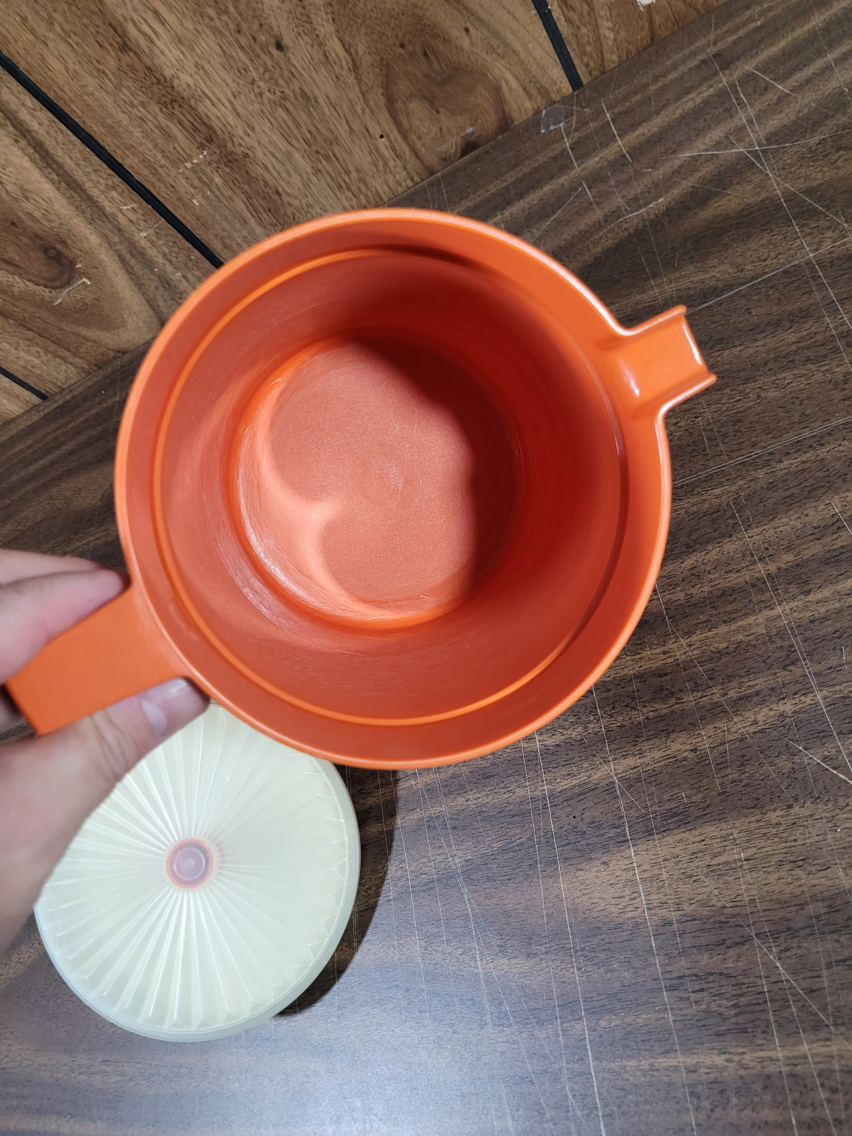 Tupperware Orange Plastic Pitcher with Lid - photo 5