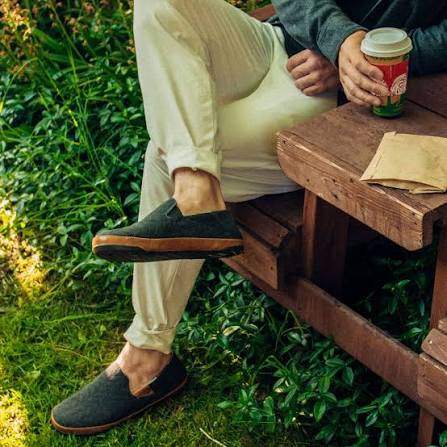 New Olukai HanoHano Waxed Canvas Slippers Dark Shadow Men's 8