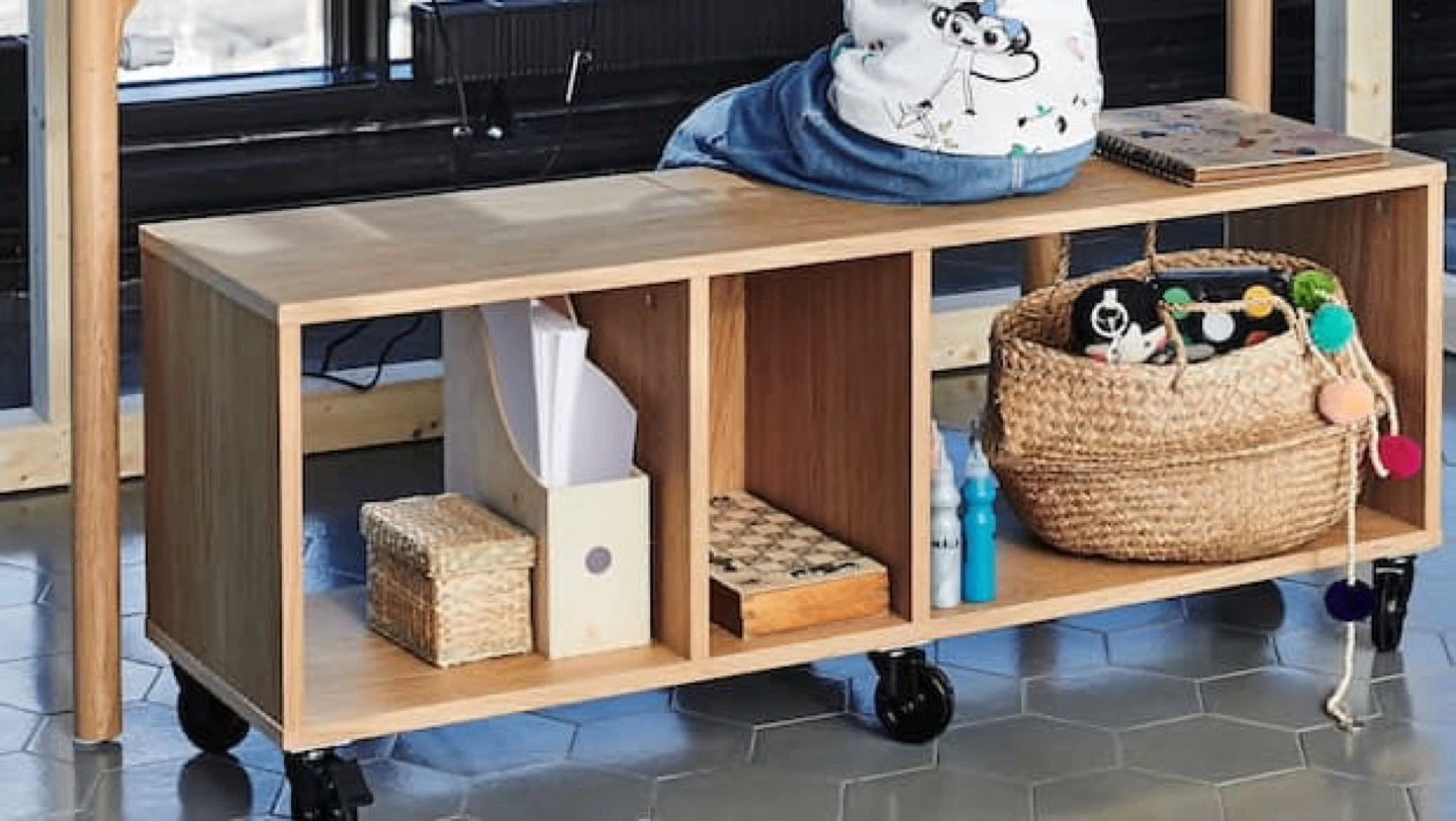 IKEA RÅVAROR Rolling Bench/Shelf on Castors – Oak Veneer - photo 2