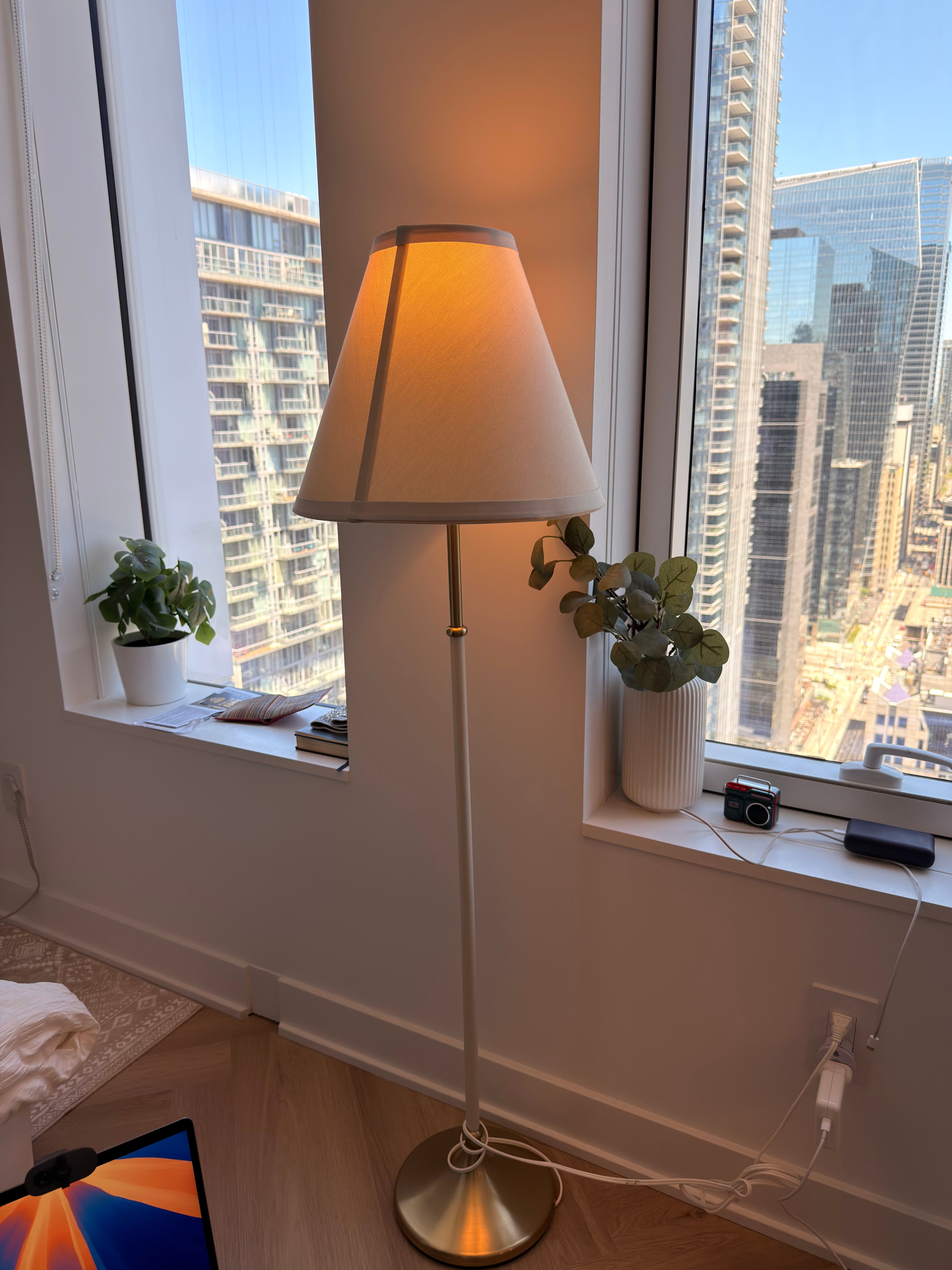 IKEA Floor Lamp (Brass/Beige) – Excellent Condition