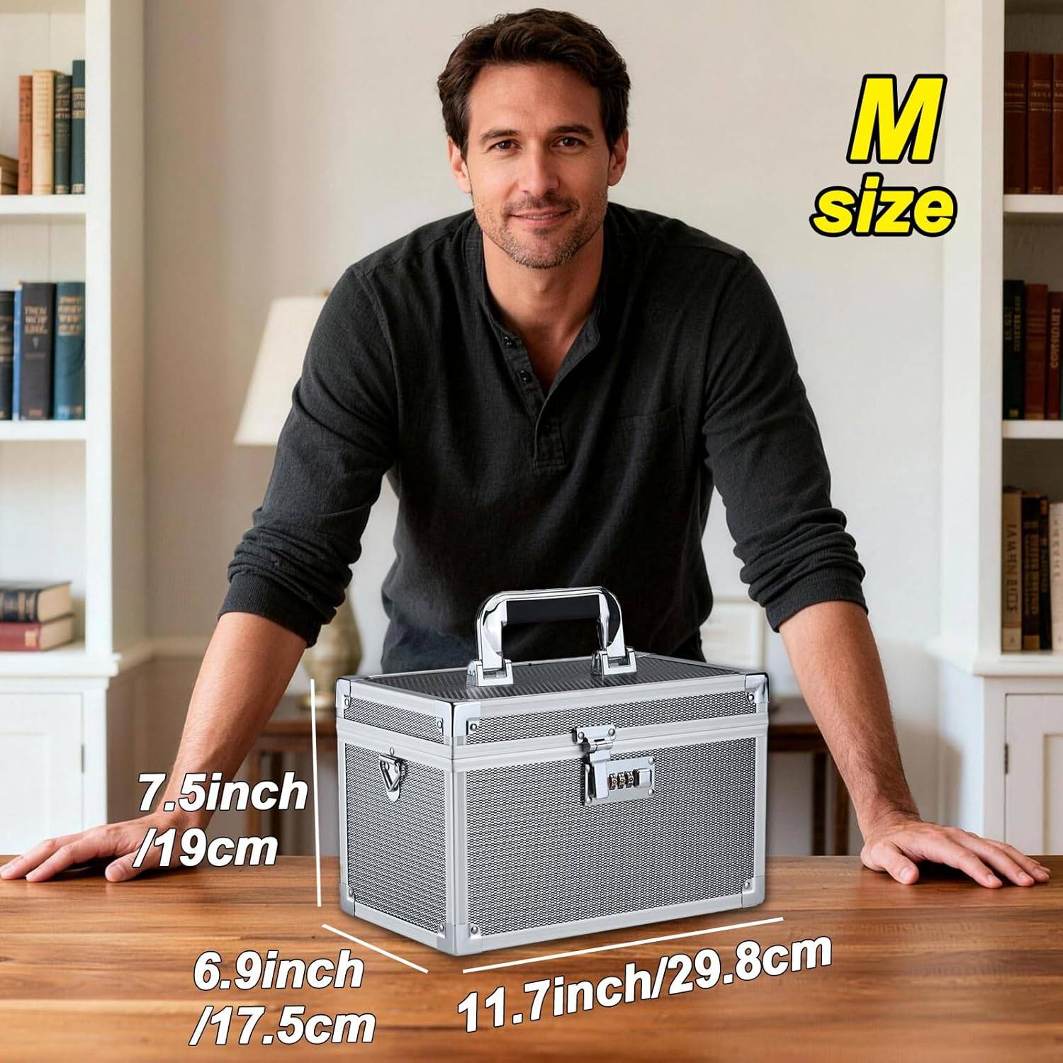Portable Locking Storage Box with Combination Lock (Medium) - photo 2