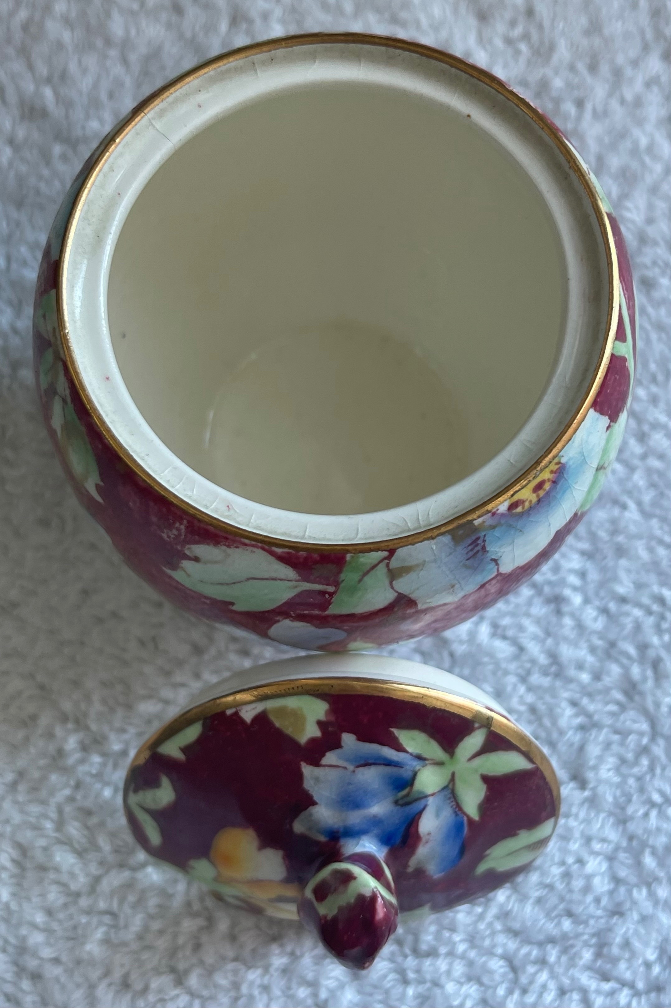 Vintage Royal Winton "June Festival" Covered Sugar Bowl - photo 4