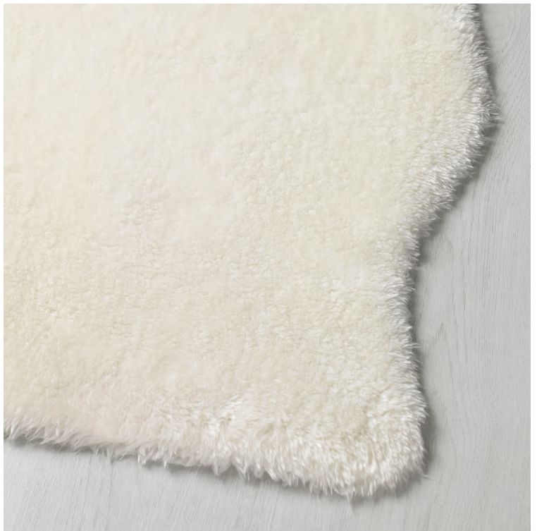 TOFTLUND Rug, white, 55x85 cm (1 ' 10 "x2 ' 9 ")