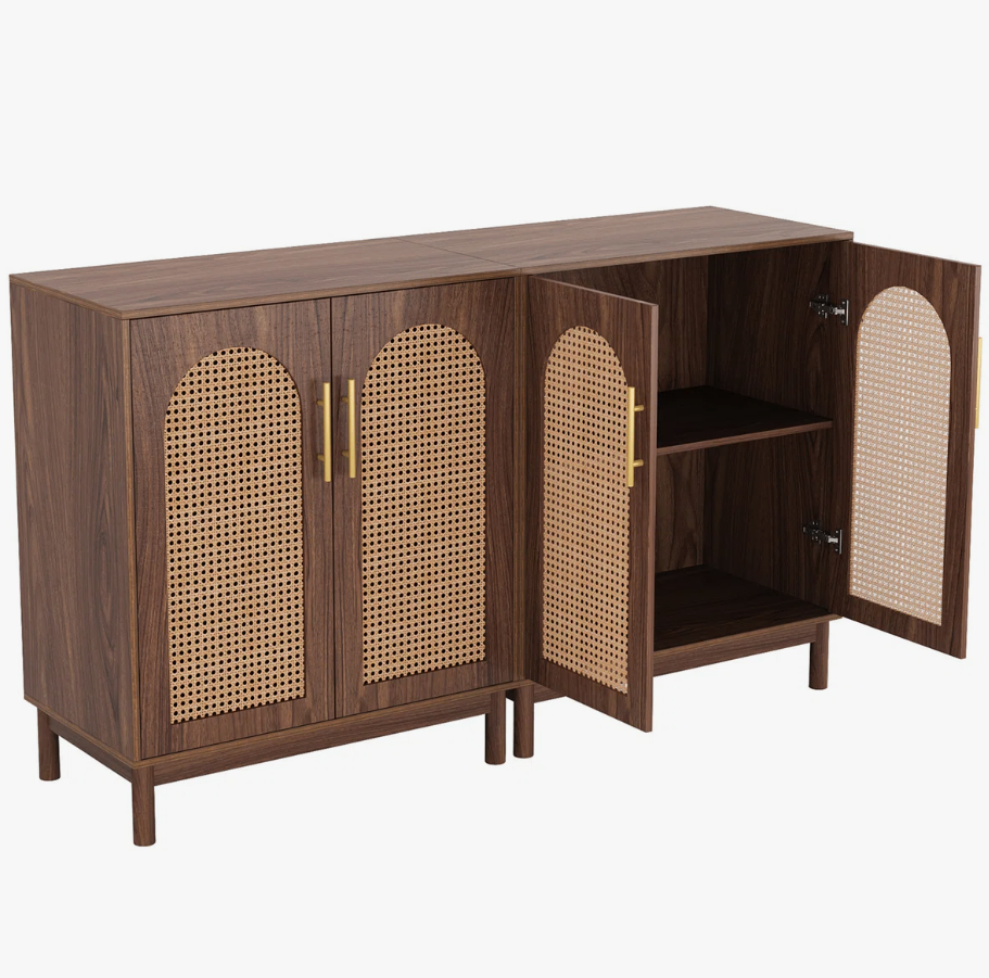 Rattan Accent Cabinet with 4 Doors - New in box - photo 2