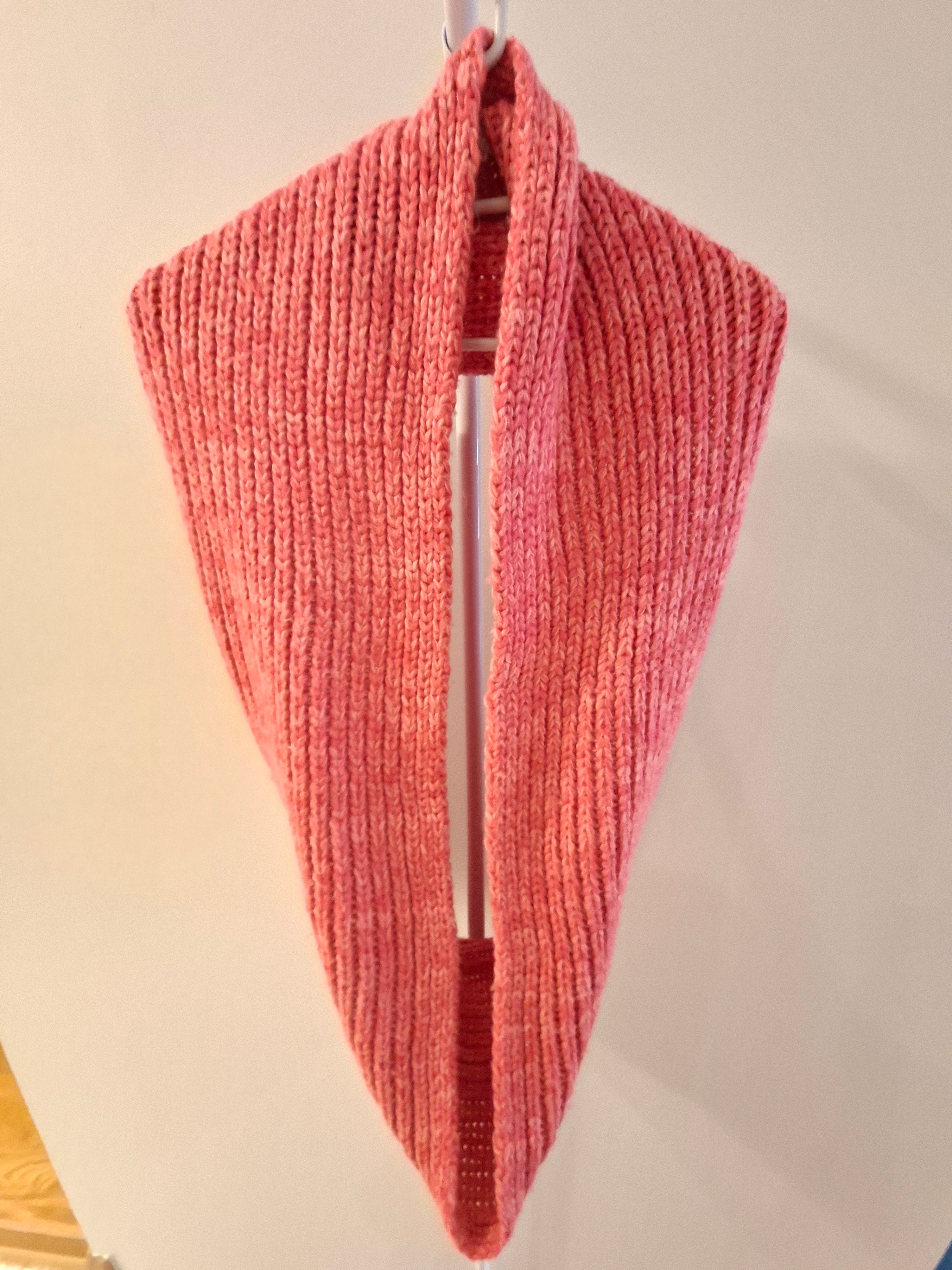 Pink Knit Infinity Scarf
