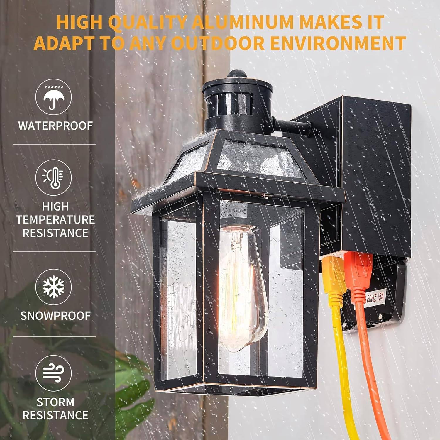 Porch Lights with GFCI Outlet - photo 3