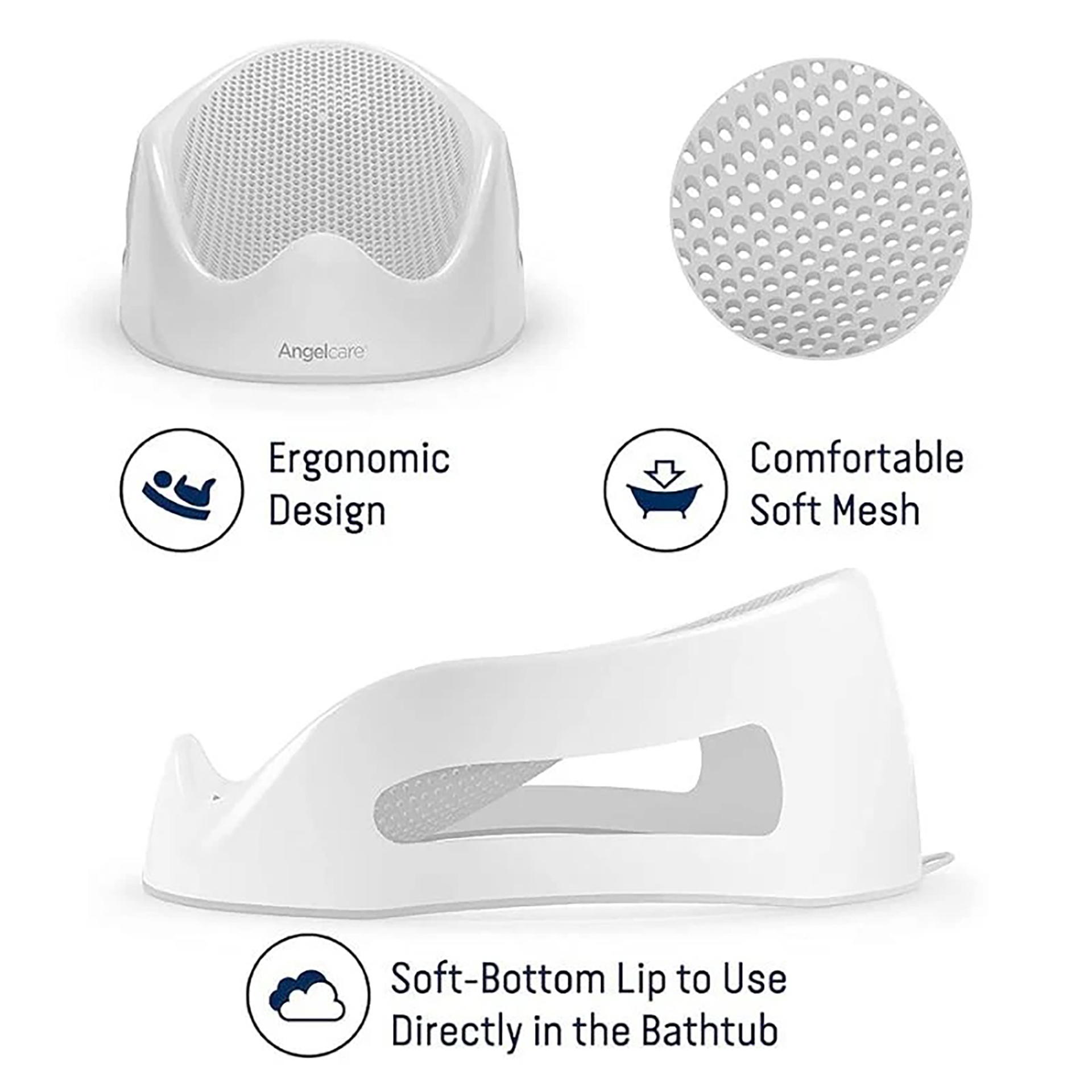 Angelcare Baby Bath Support - Gray | Safe, Soft & Trusted! - photo 2