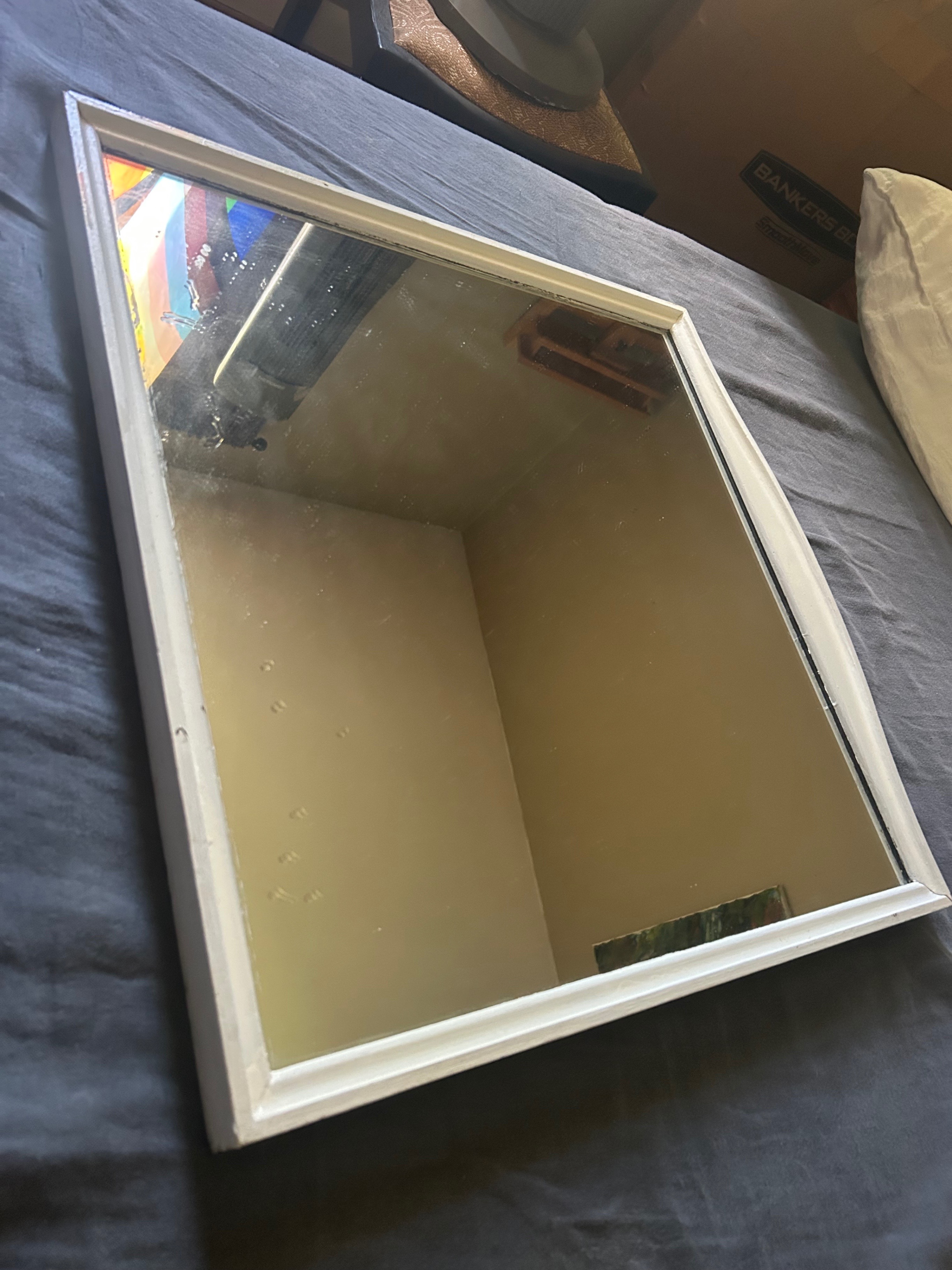 Vintage Wooden Mirror - Chalk Painted - photo 5