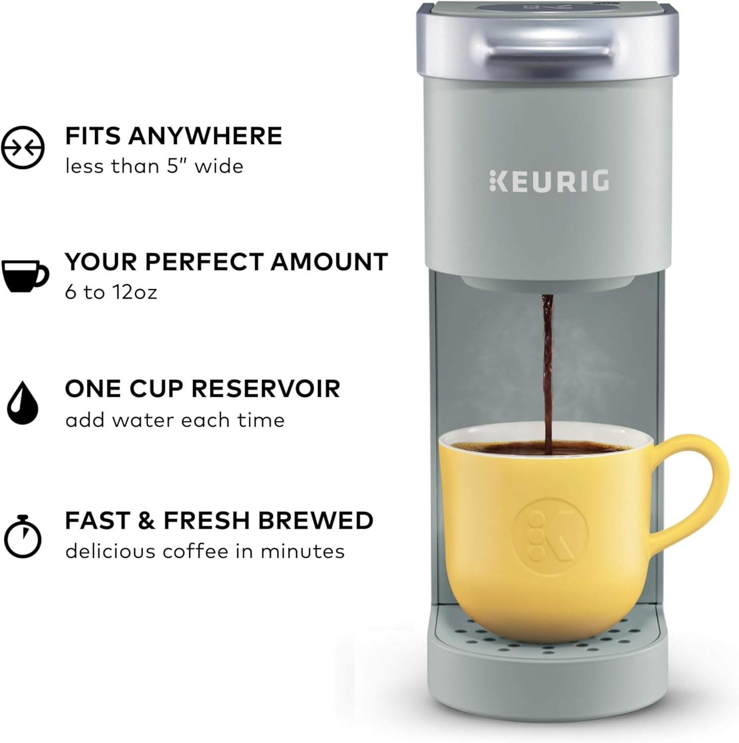 Keurig K-Mini Coffee Maker, Single Serve K-Cup Pod, Studio Gray - photo 5
