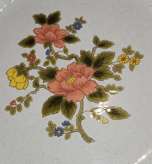 Pink "Peach Blossom" Flower NIKKO Stoneware Plate, 12 inch - photo 2