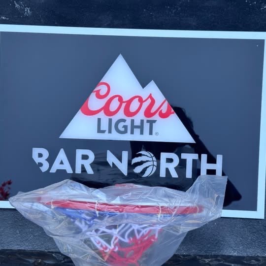 Coors Light Raptors LED Hoop Sign