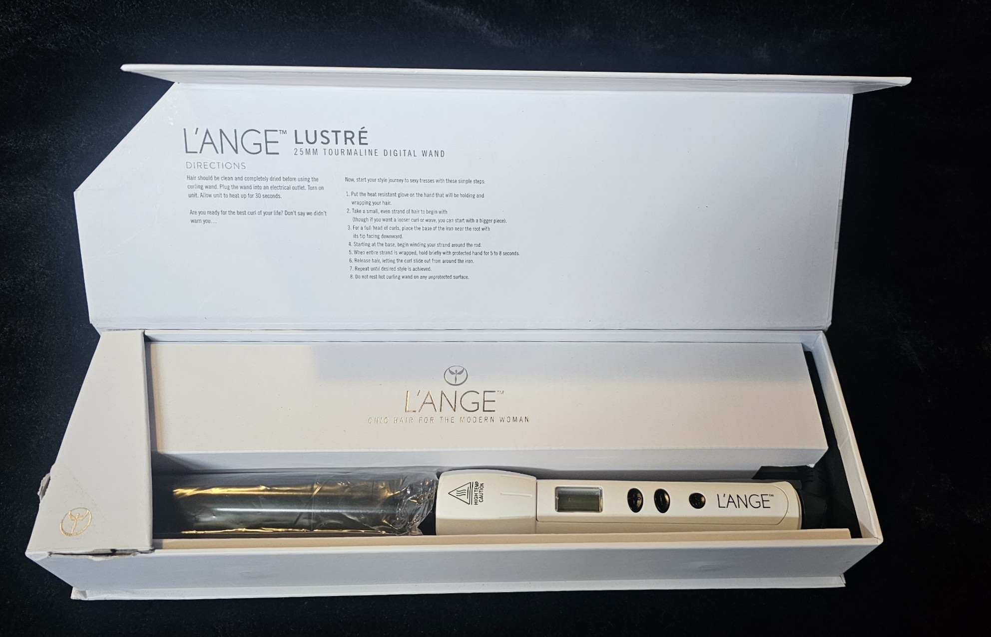 NEW L'ANGE NEW Lustre Tourmaline Curling Wand - Digital 25mm - photo 2