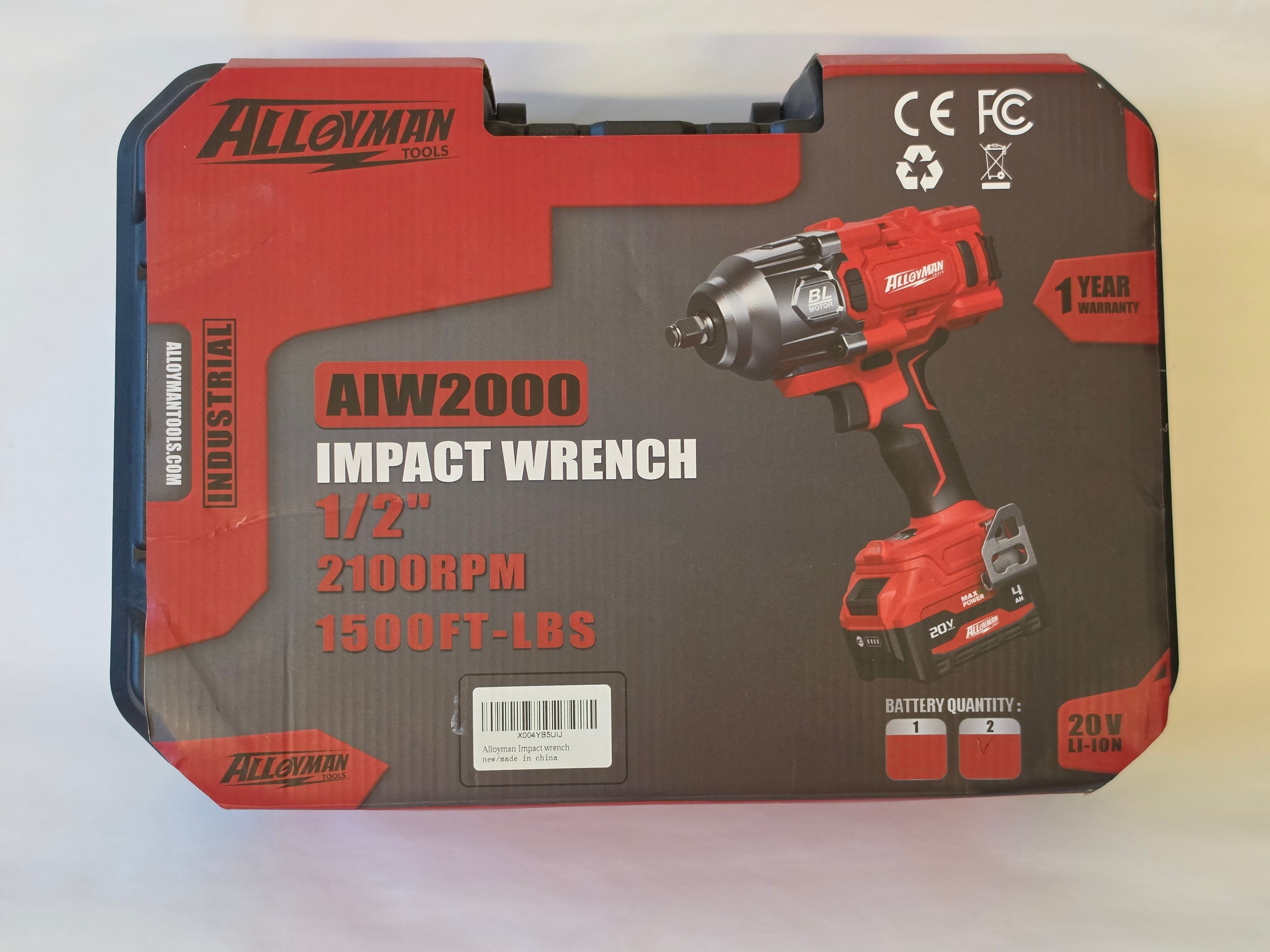 ALLOYMAN AIW2000 1/2" Impact Wrench