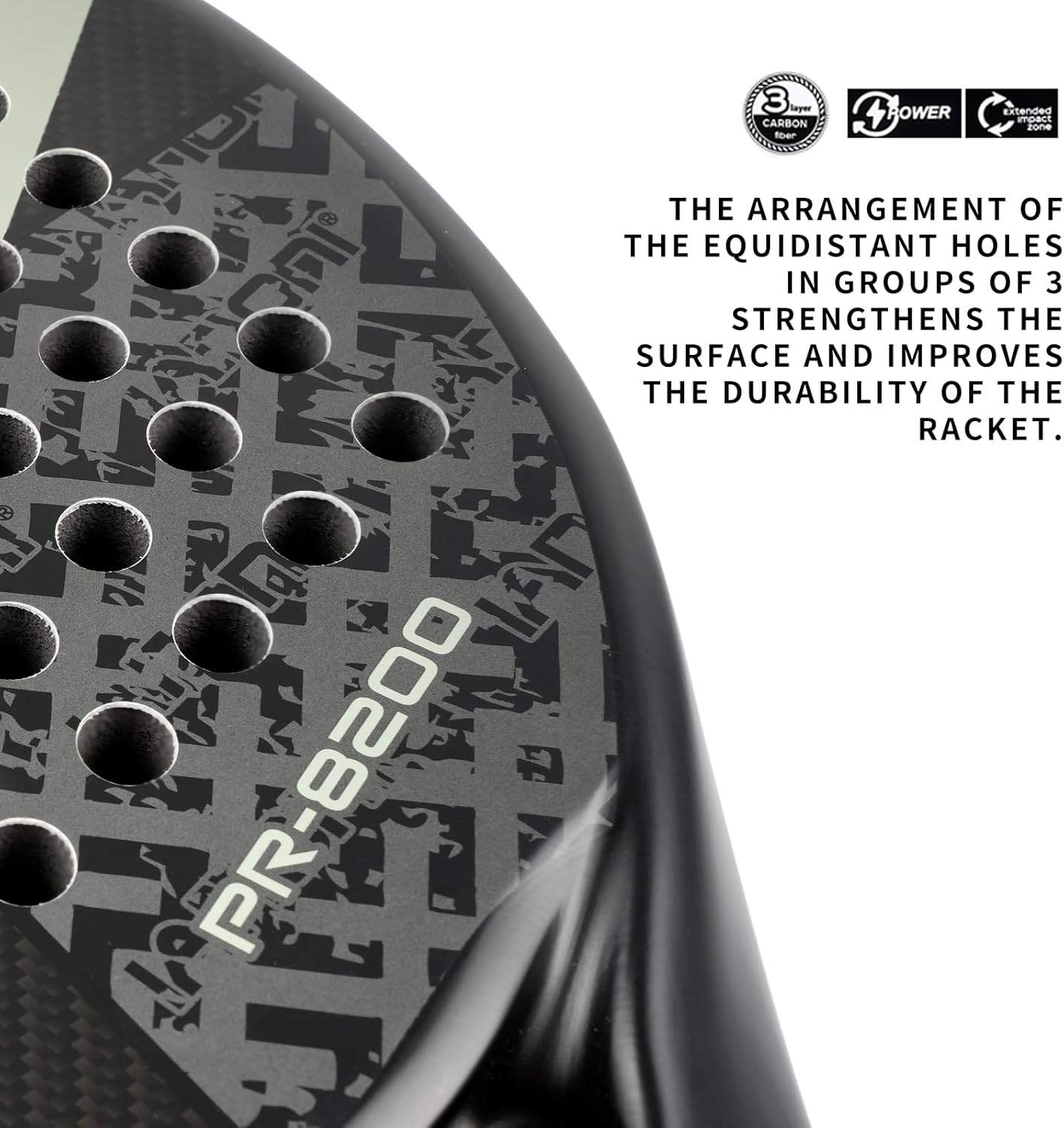 IANONI PR-8200 Padel Racket Carbon Fiber Surface with EVA Memory - photo 5